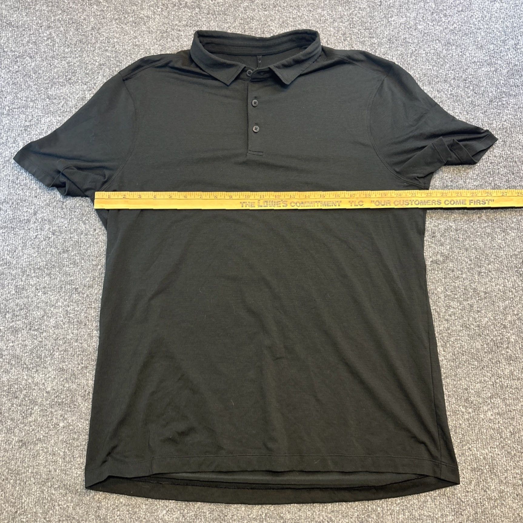 Lululemon Lululemon Evolution Polo Shirt XL Black Solid Short Sleeve Polo Shirt Mens Regular Breathable Stretch Logo Modern Vintage: No (but not include) Size US XL / EU 56 / 4 - 3 Thumbnail