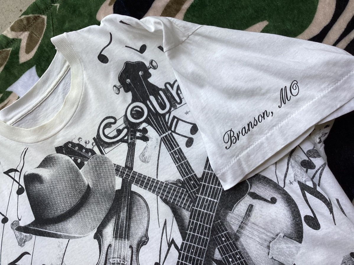 Band Tees × Vintage VTG 1990s country musical instruments, single stitch AOP TEE Size US XL / EU 56 / 4 - 2 Thumbnail