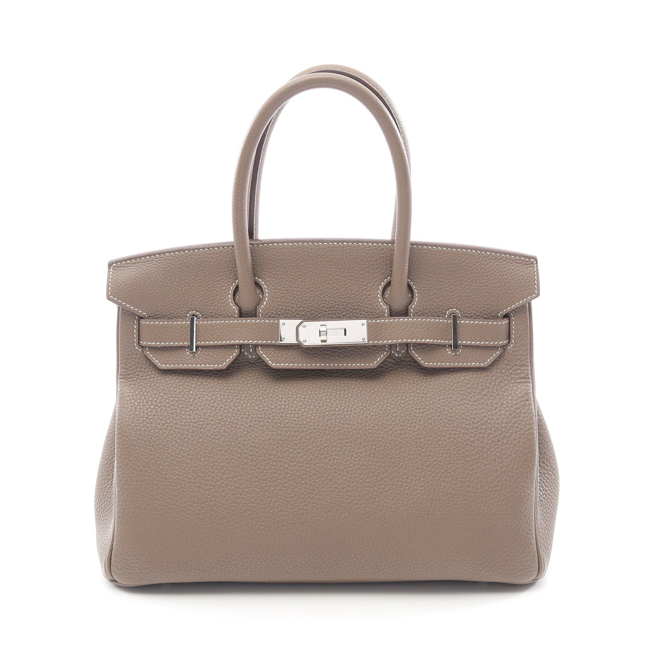 Hermes Hermes Birkin 30 Etoupe Handbag Togo Gray Brown Silver Hardware X Stamp Size ONE SIZE - 1 Thumbnail