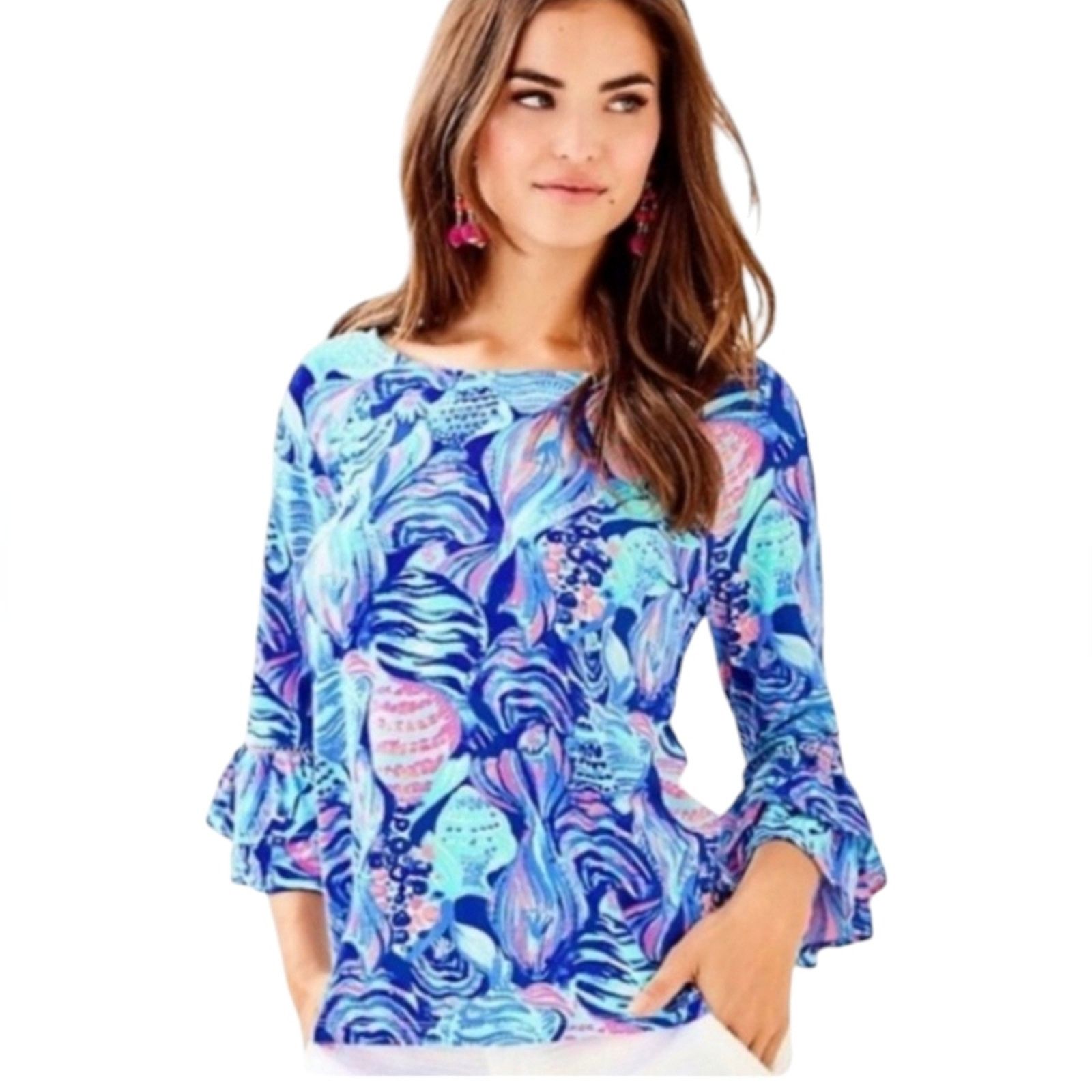 Lilly Pulitzer Lilly Pulitzer Laddie Top in Twilight Blue Medium Size M / US 6-8 / IT 42-44 - 1 Thumbnail