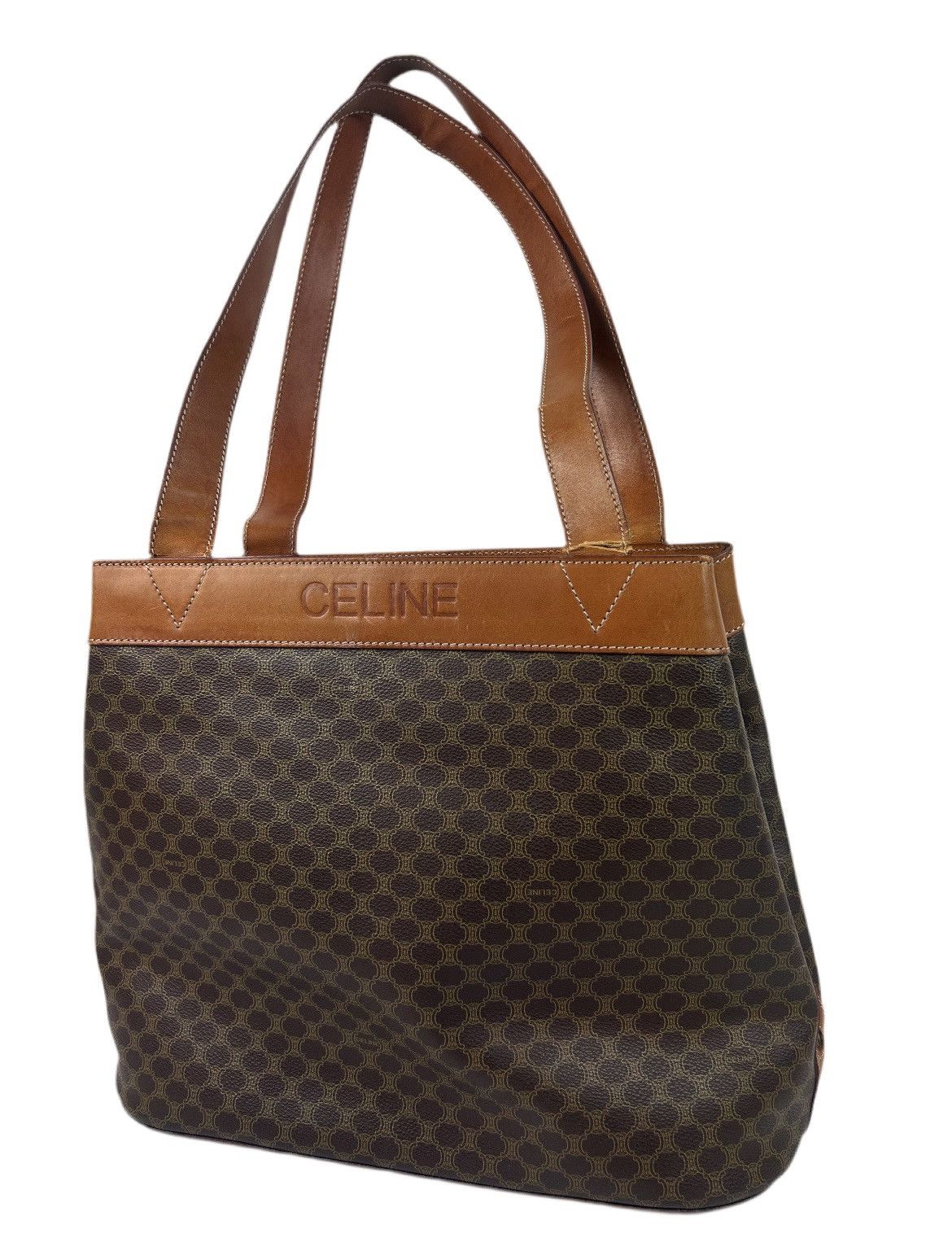 Celine Celine Macadam Leather Shoulder Bag Size ONE SIZE - 1 Thumbnail