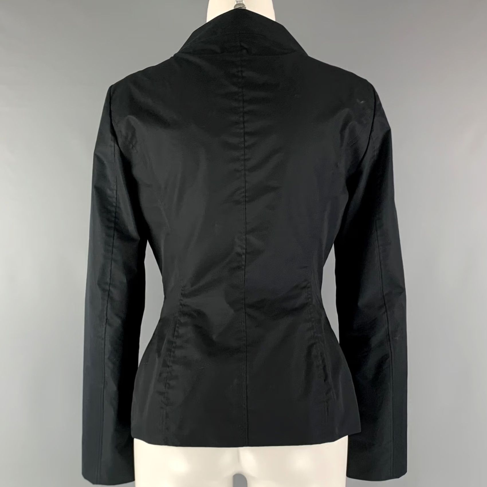 Jil Sander JIL SANDER Blazer Size 6 Black Cotton / Polyester Women Adult Jacket Size M / US 6-8 / IT 42-44 - 3 Thumbnail