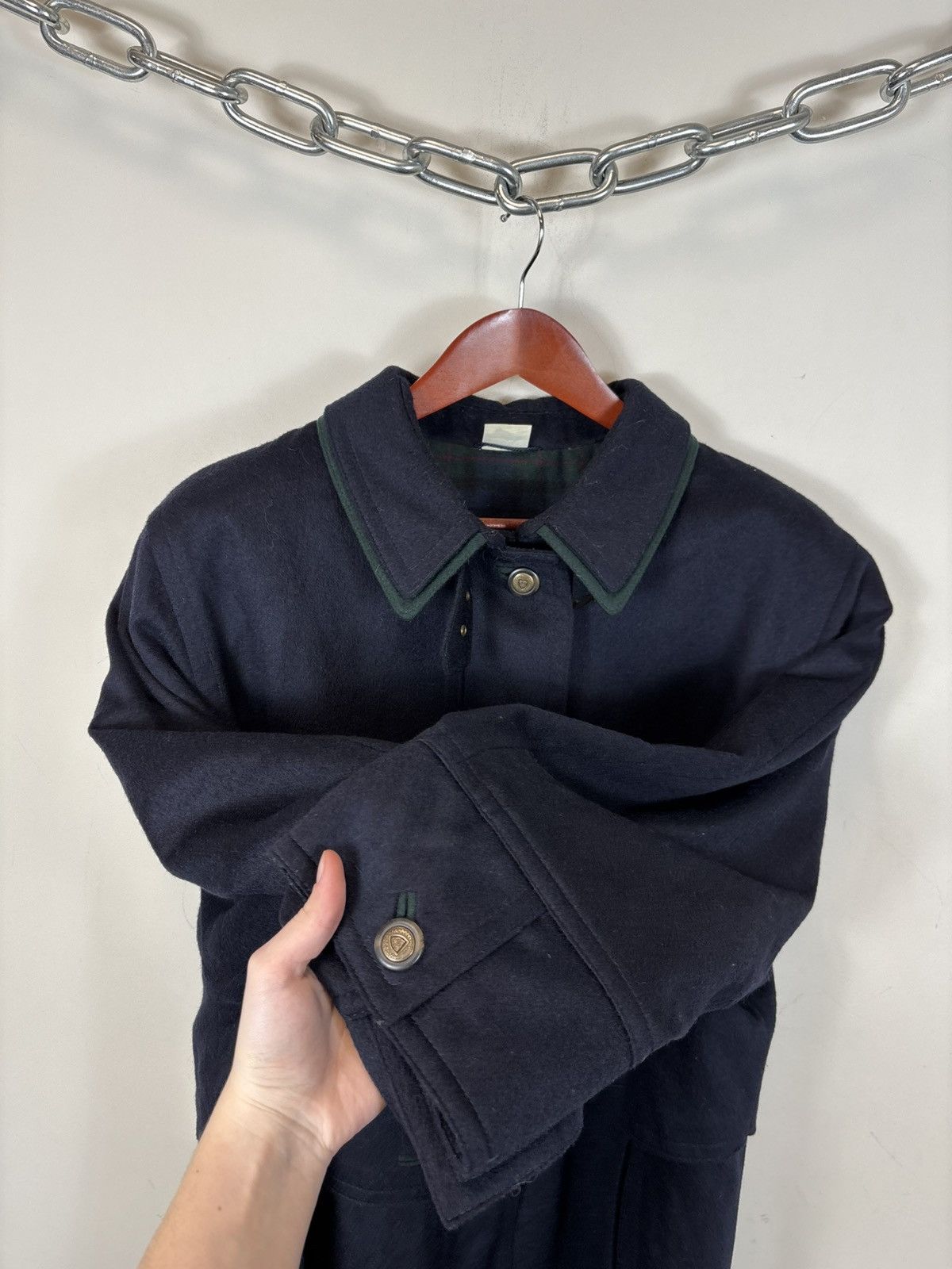 Other Vintage Distler Women’s Navy Blue Austrian Loden Wool Coat Size 3XL / US 20-22 - 16 Thumbnail