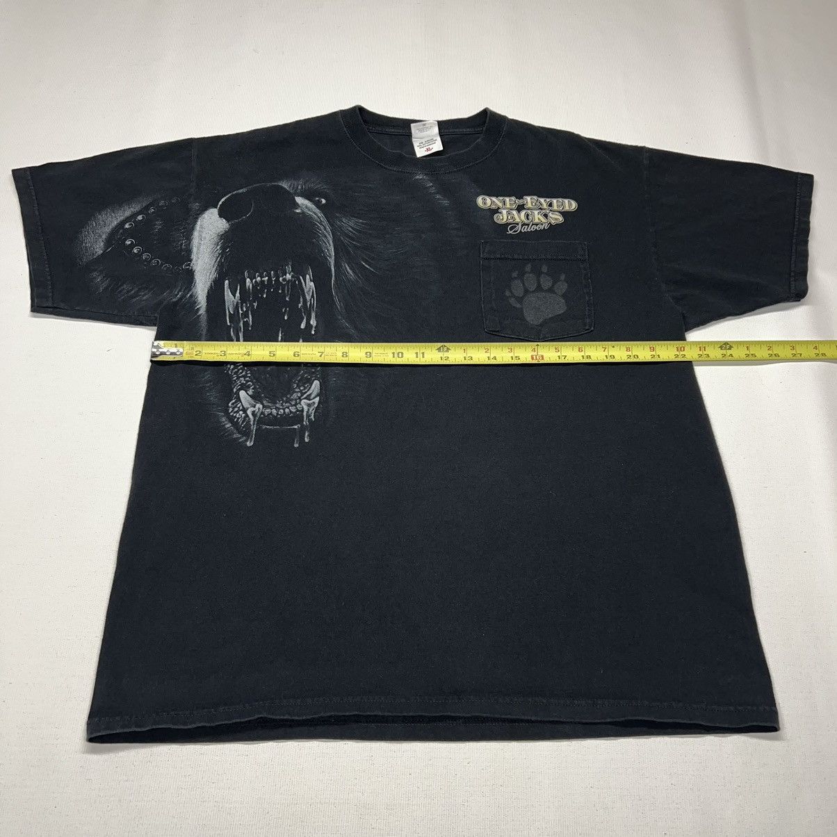 Vintage Motorcycle Saloon Tee Shirt Black Bear One Eyed Jacks Biker Size US XL / EU 56 / 4 - 13 Thumbnail