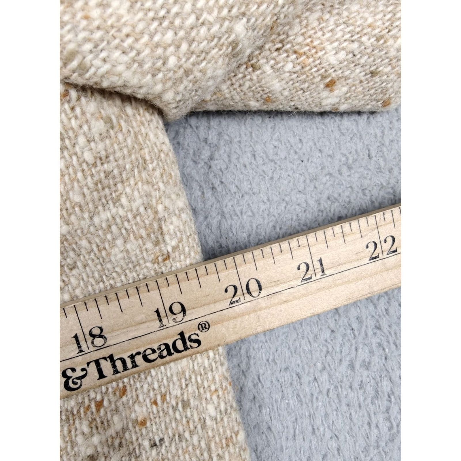 Pendleton VINTAGE Pendleton Blazer Womens 12 Beige 100% Wool Tweed Fringe Collarless Size XL / US 12-14 / IT 48-50 - 7 Thumbnail