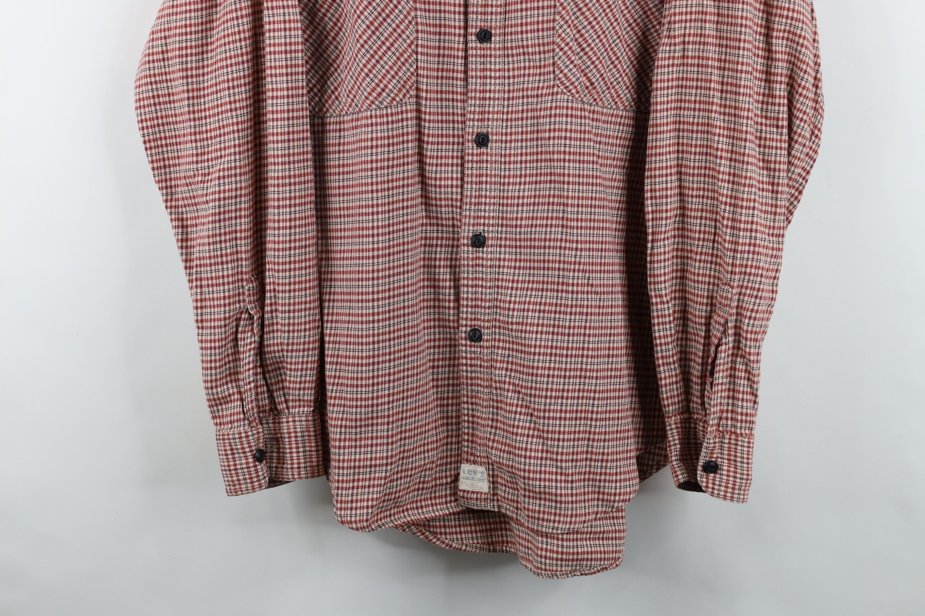Levi's Vintage 90s Levis Baggy Flannel Collared Button Shirt Plaid Size US L / EU 52-54 / 3 - 3 Thumbnail