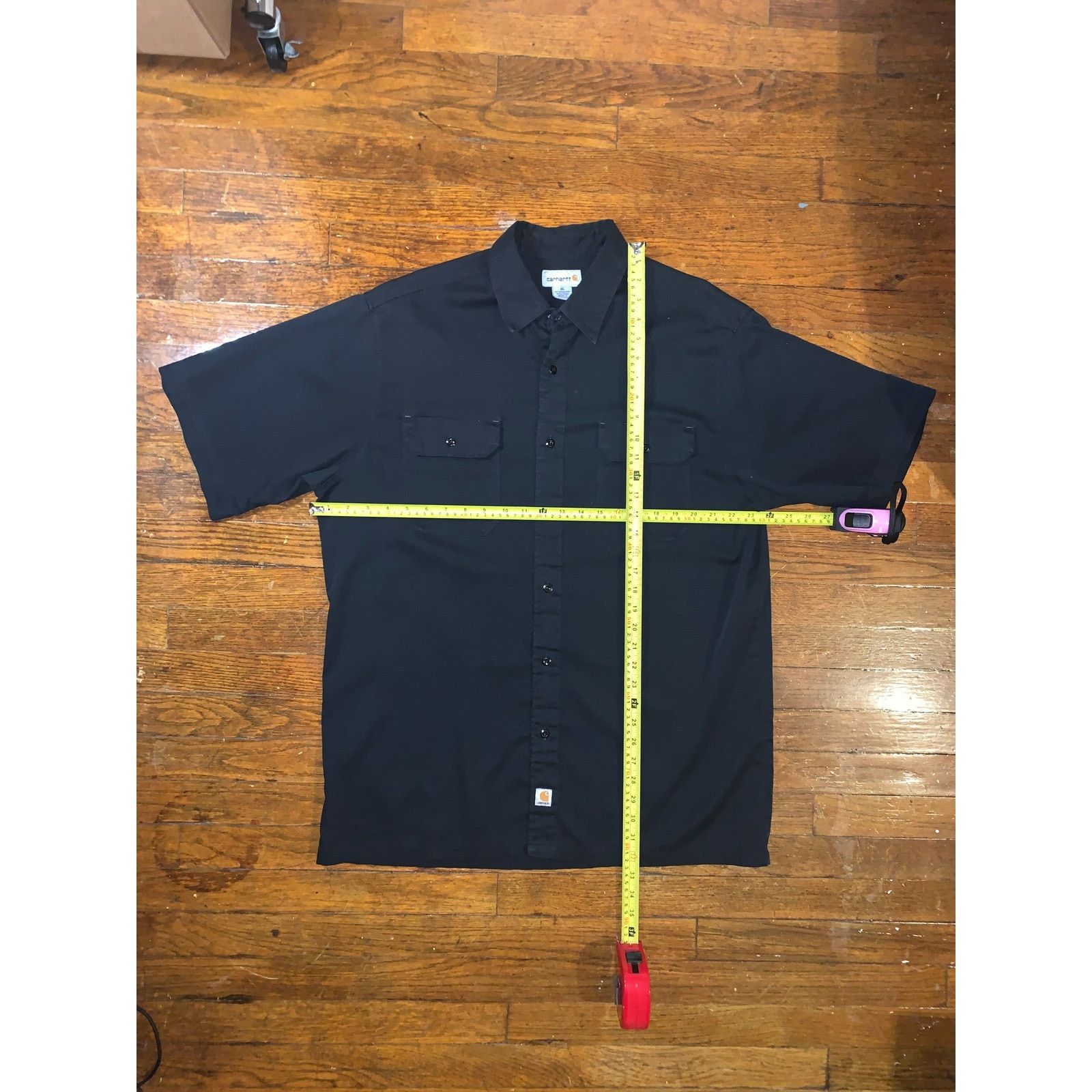 Carhartt Carhartt Black Short Sleeve Work Shirt XL Button Up Workwear Size US XL / EU 56 / 4 - 6 Thumbnail