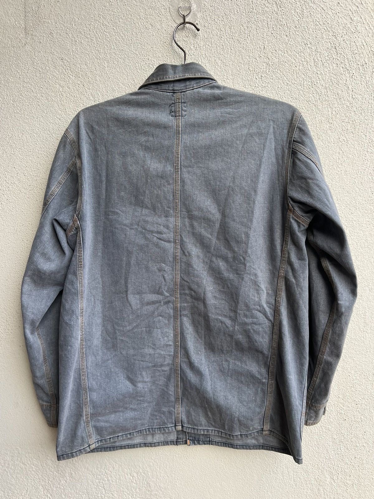 Vintage Vintage 90s Wrangler Blue Bell Muddy Denim Chore Jacket Size US M / EU 48-50 / 2 - 14 Thumbnail