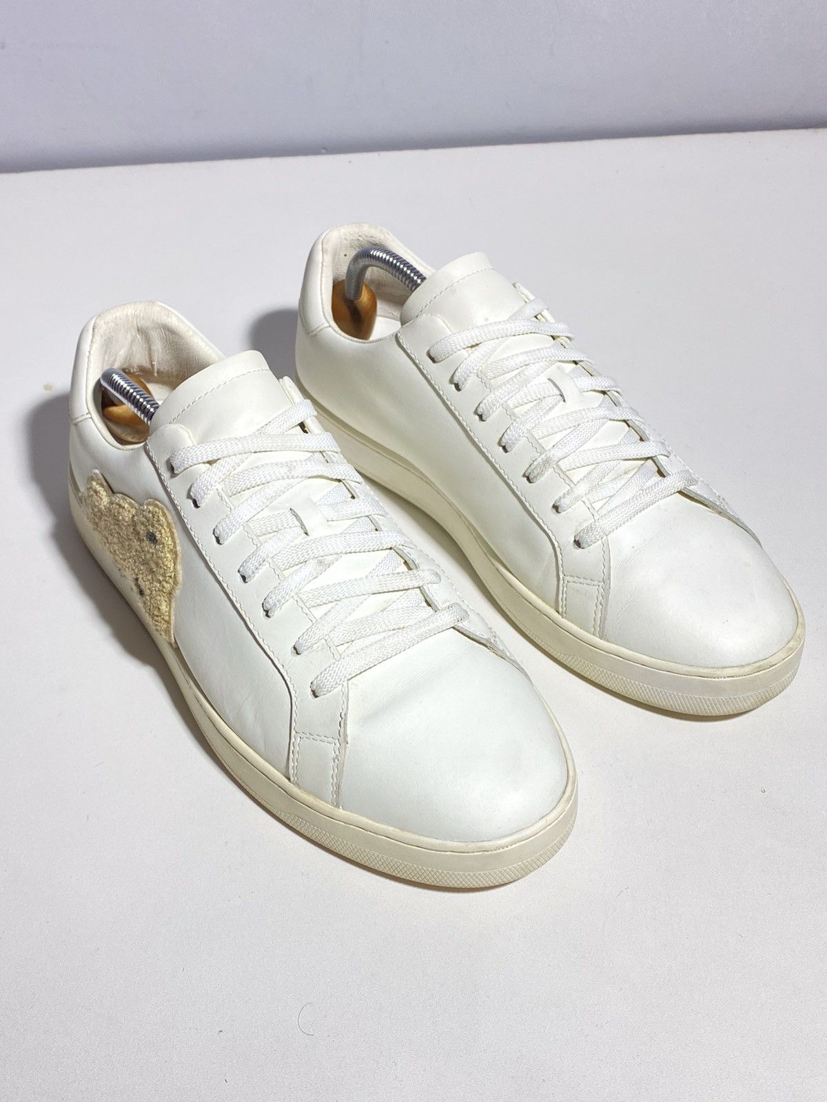 Palm Angels Palm Angels Teddy Bear Logo White Leather Sneakers Size US 10 / EU 43 - 7 Thumbnail