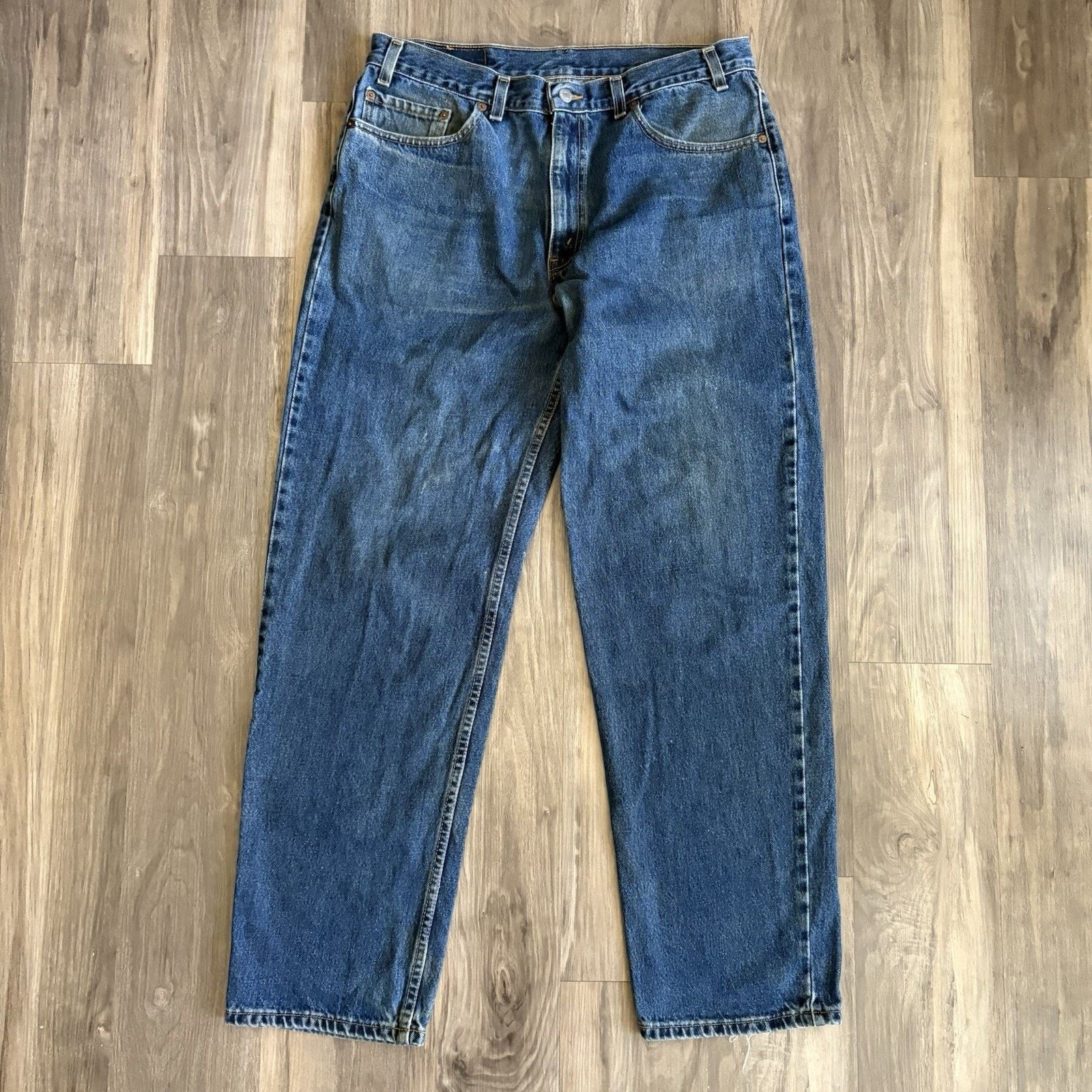 Levi's × Vintage Vintage Levis 550 Jeans 34x31 Dark Wash Red Tab Denim Size US 34 / EU 50 - 2 Thumbnail