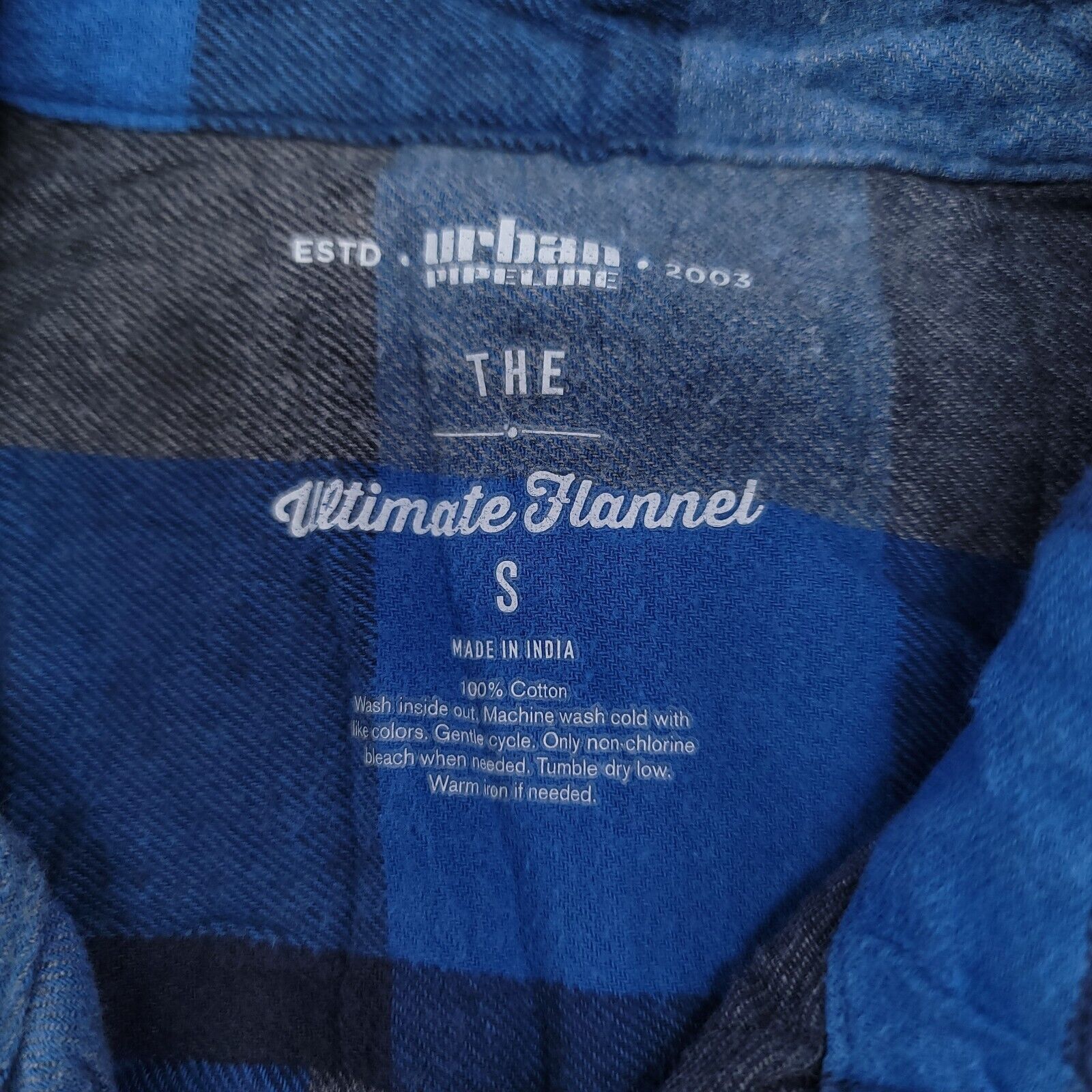 Urban Pipeline Urban Pipeline Gingham Flannel Shirt Mens Size Small S Blue Size US S / EU 44-46 / 1 - 3 Thumbnail