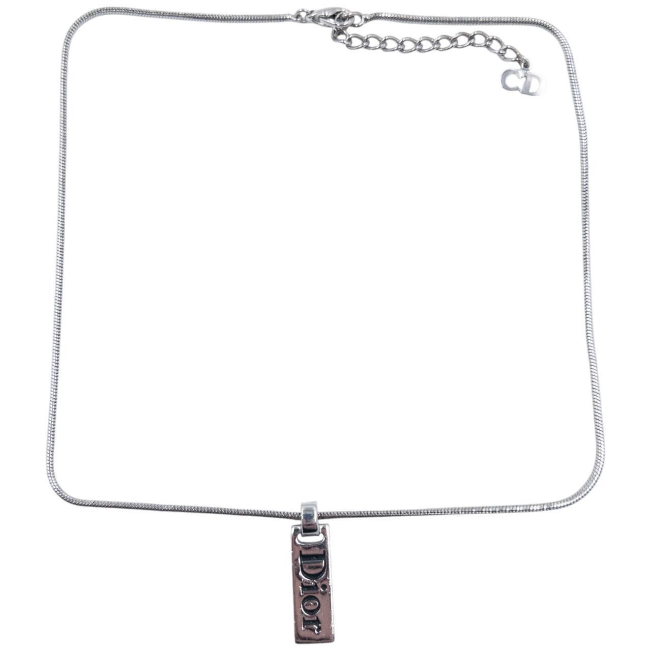 Dior Vintage Dior Silver Pendant Necklace Size ONE SIZE - 4 Thumbnail