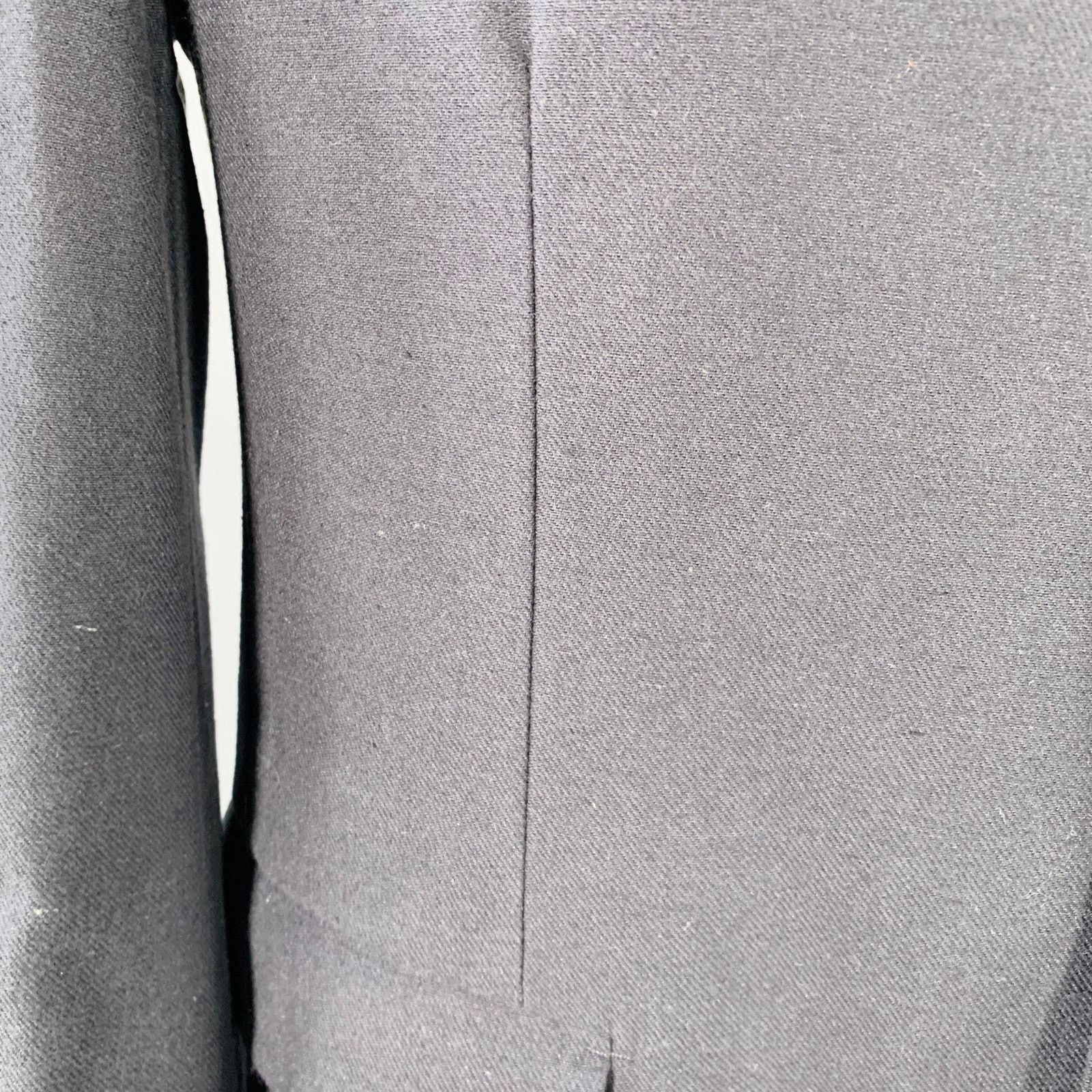 Salvatore Ferragamo Size 42 Navy Twill Virgin Wool Cotton Sport Coat Size 42R - 8 Thumbnail