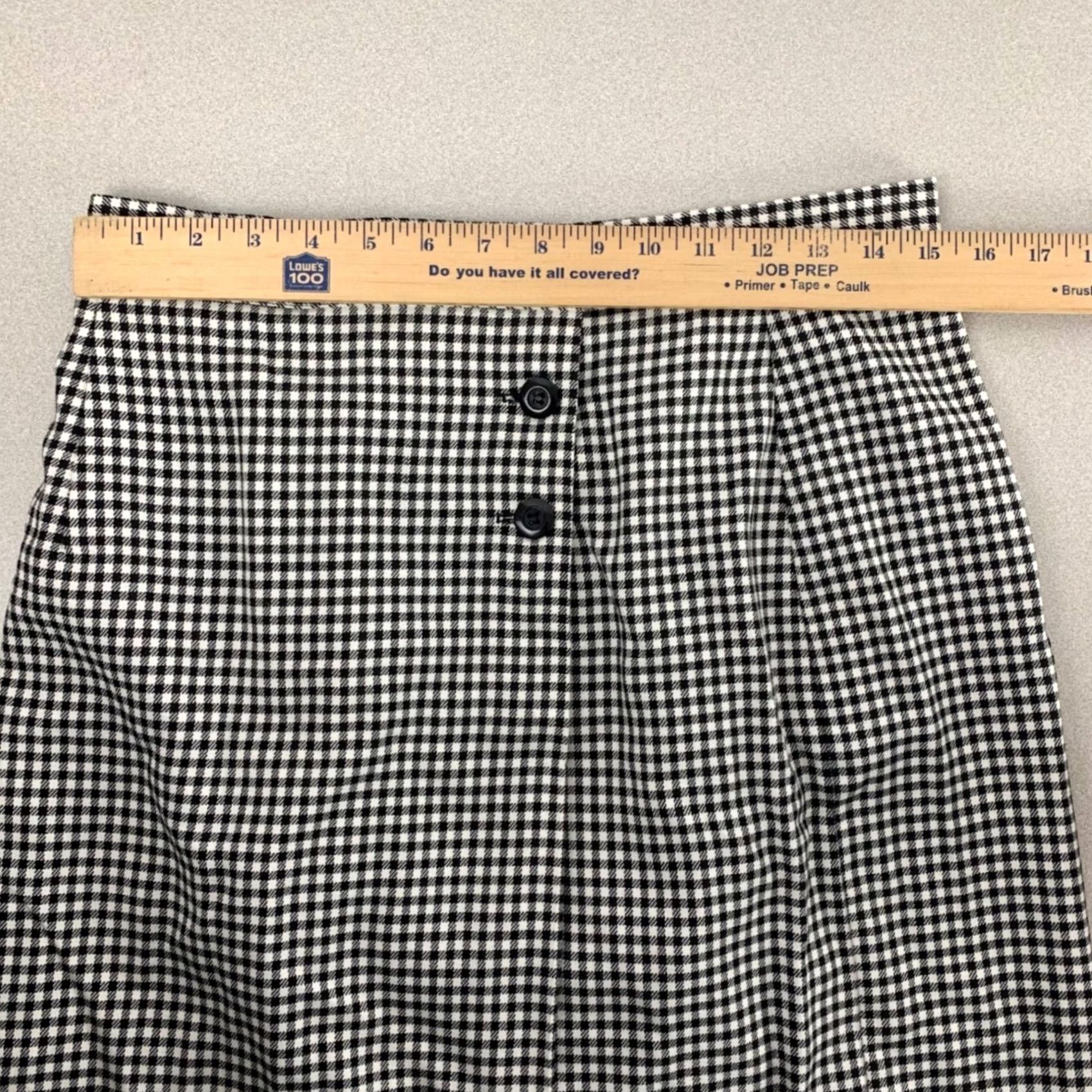 Vintage VINTAGE NYCC Mini Skirt Womens 14 Black White Gingham Check Button Front USA Size 36" / US 14 / IT 50 - 5 Thumbnail