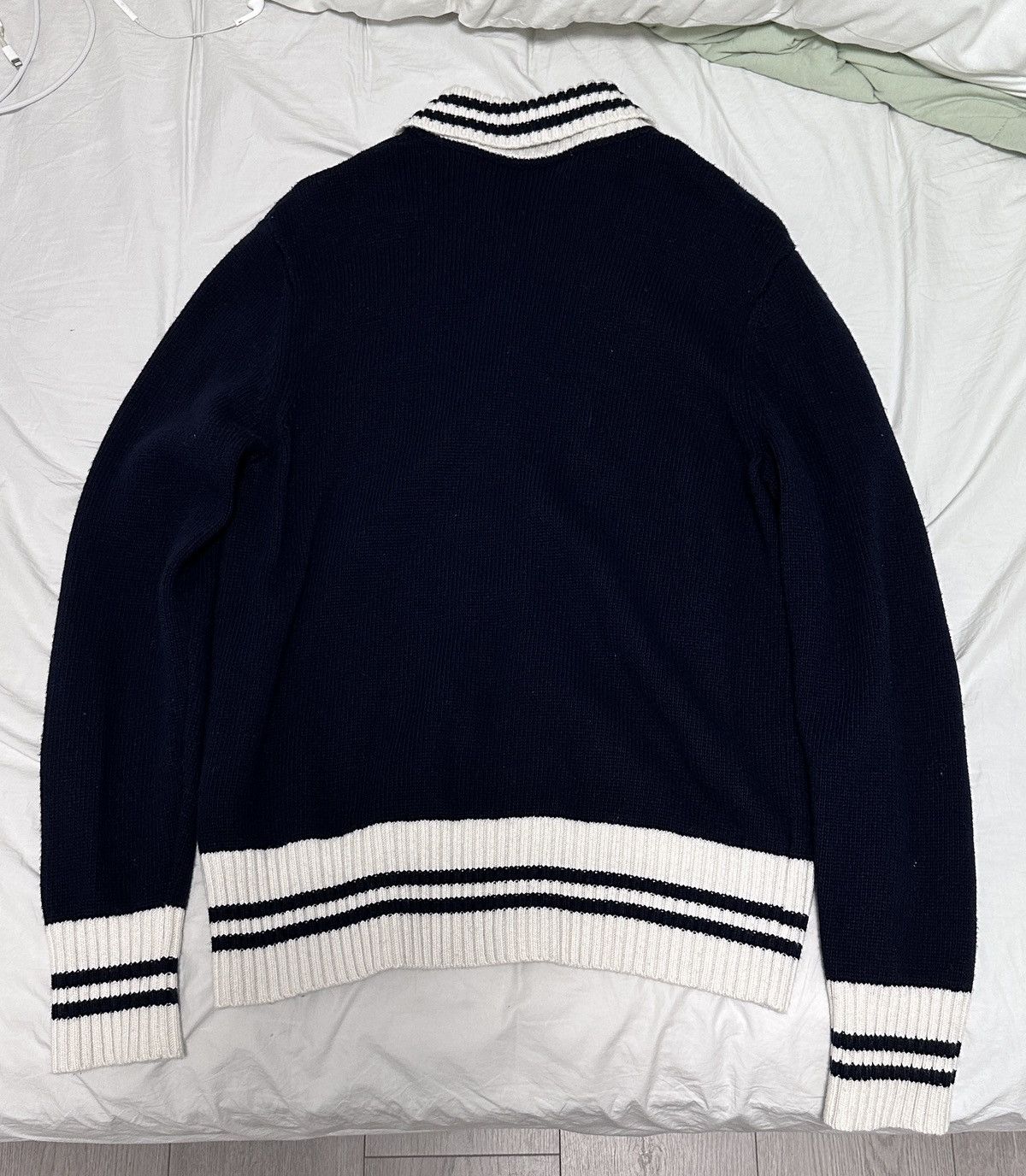 Sandro sandro winter 22 cardigan varsity navy blue Size US M / EU 48-50 / 2 - 2 Thumbnail