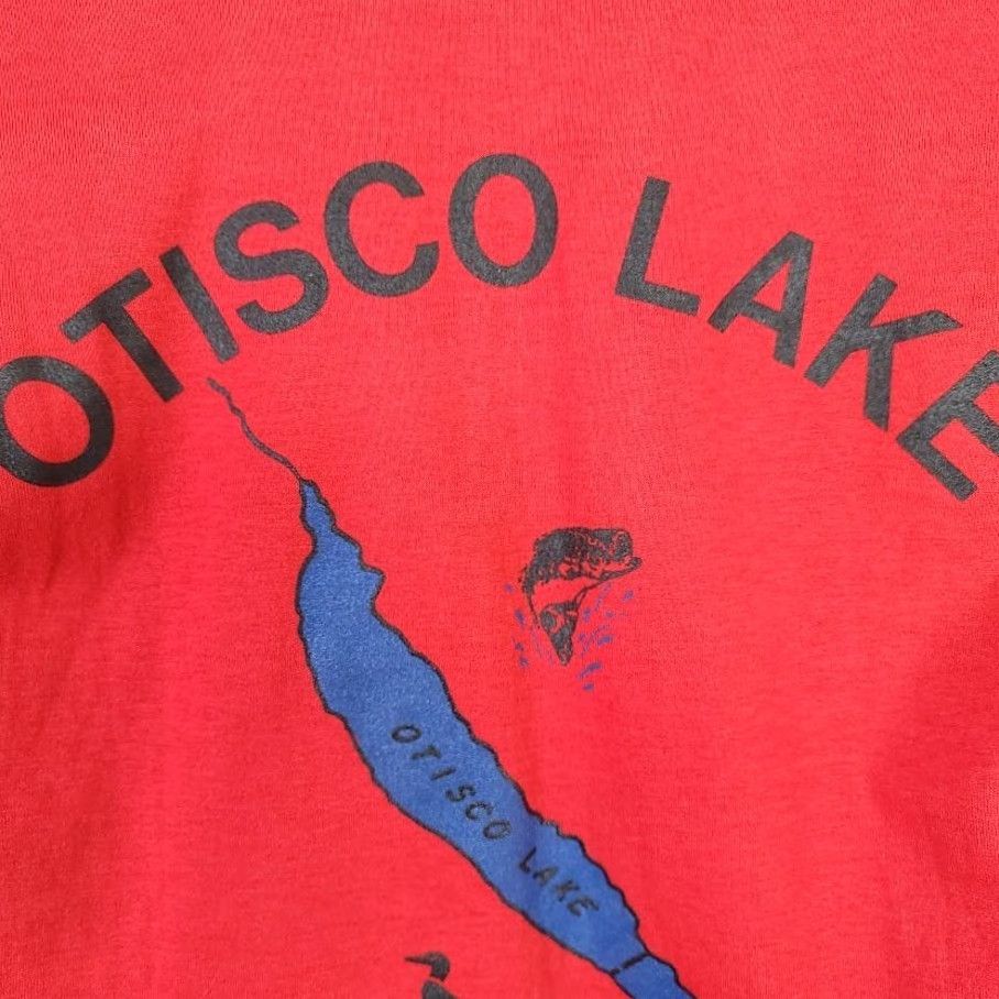 Vintage VINTAGE Otisco Lake Rod & Gun Club T Shirt Mens Size Small 80s Fishing USA Red Cotton Blend Screen Stars Size US S / EU 44-46 / 1 - 5 Thumbnail