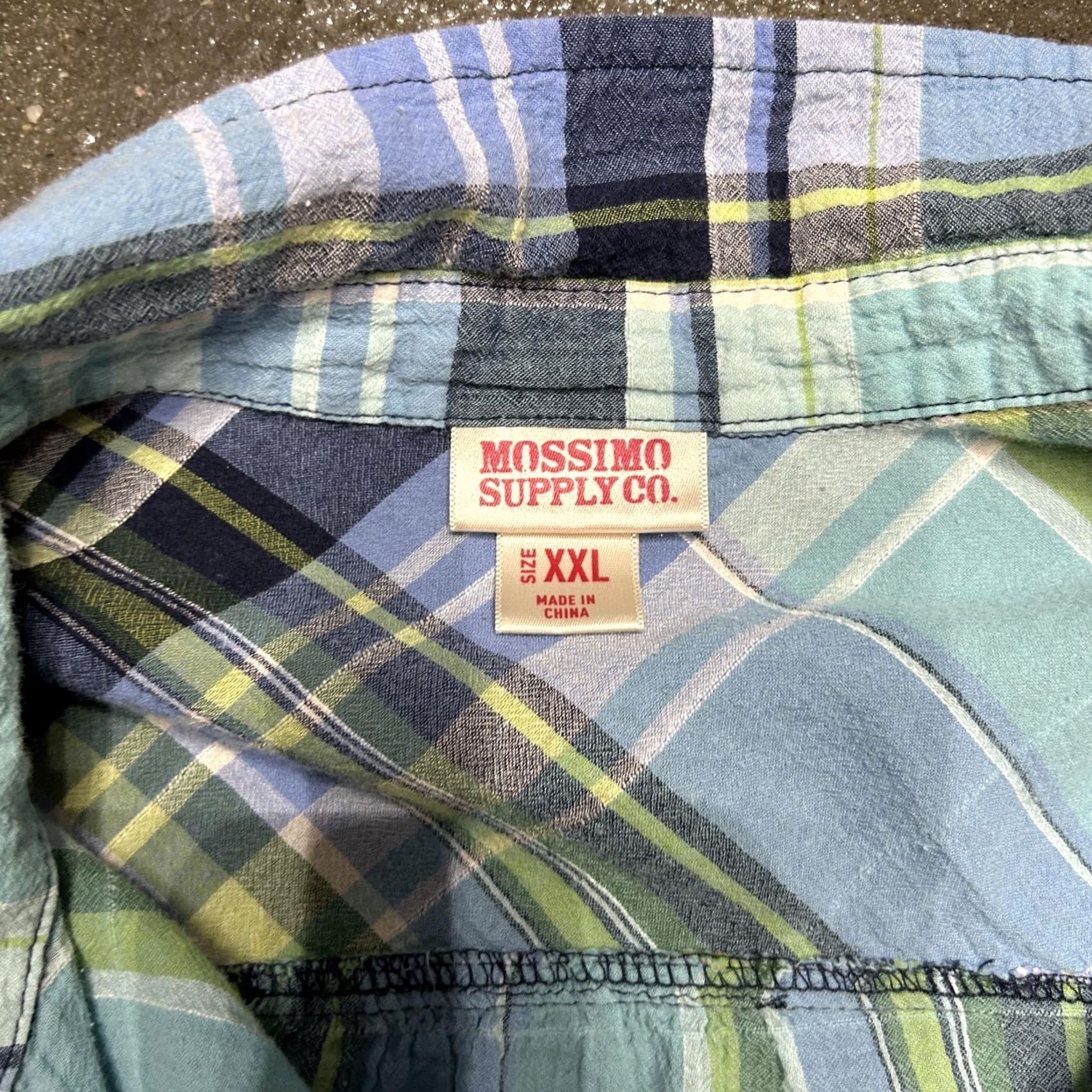 Mossimo VINTAGE Mossimo Supply Co Shirt Teens 2XL Blue Green Plaid Long Sleeve Button Up Casual Size US XXL / EU 58 / 5 - 3 Thumbnail