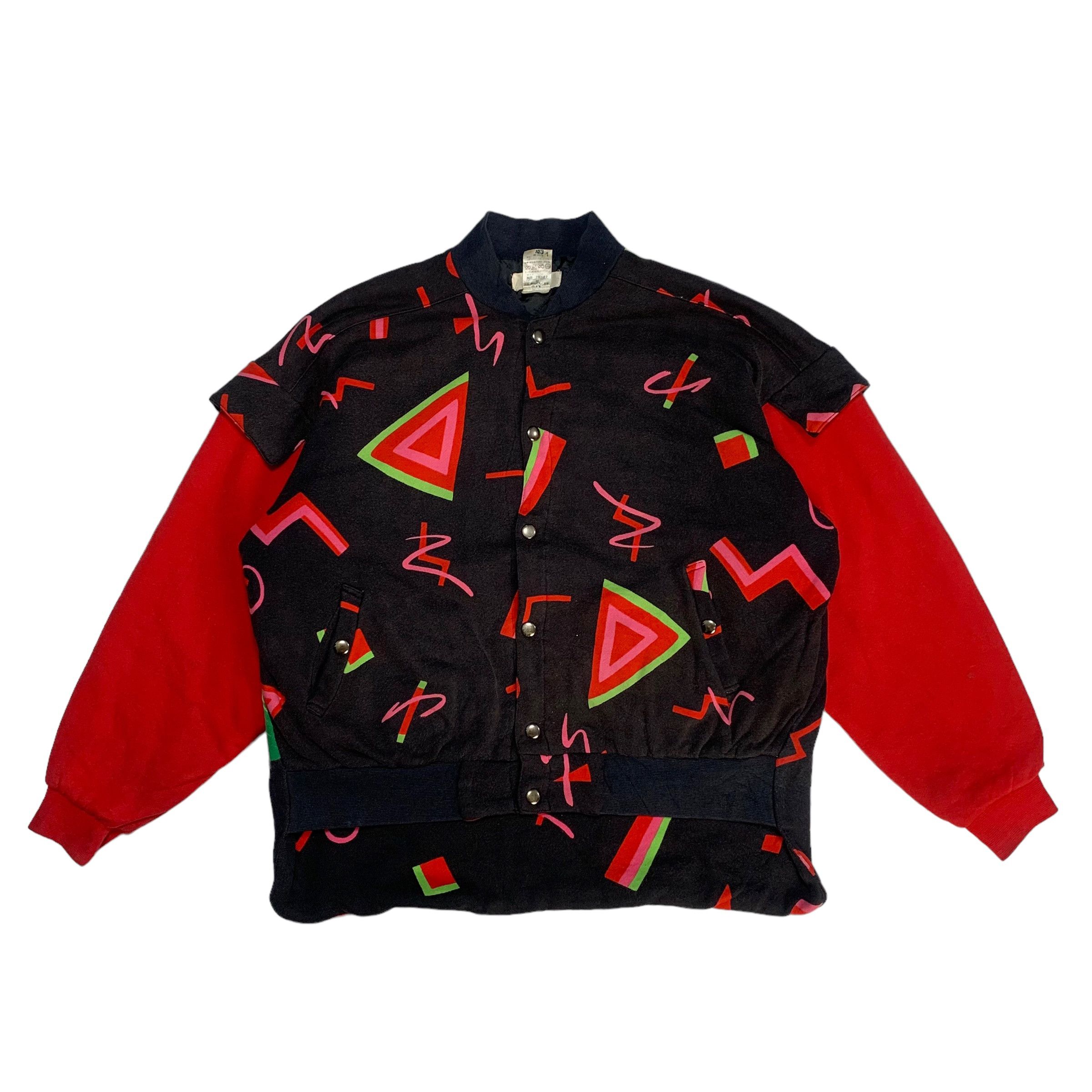 Kansai Yamamoto Vintage 80s Kansai Abstract Frog Design Bomber Jacket Size US M / EU 48-50 / 2 - 2 Thumbnail