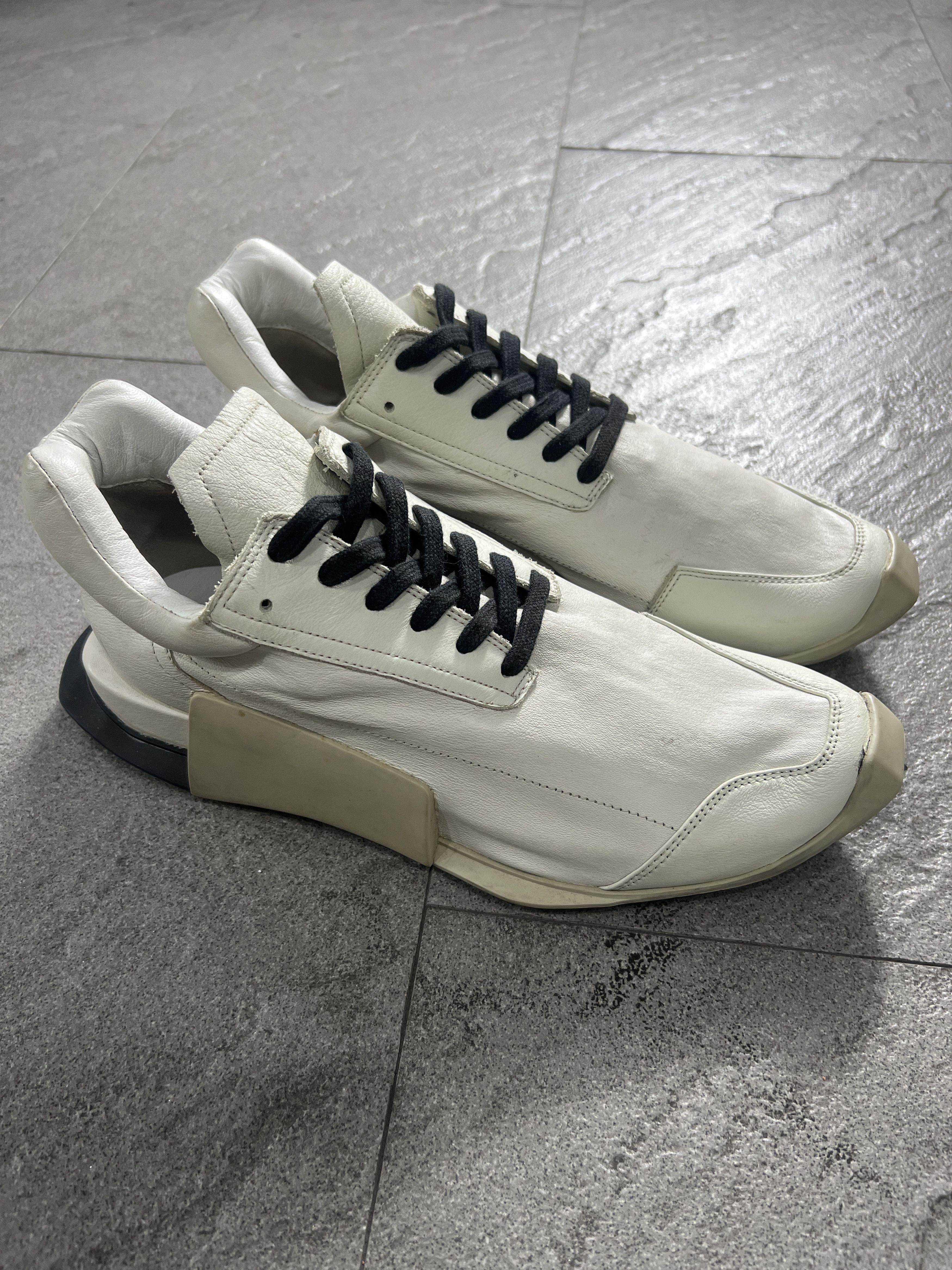 Adidas × Rick Owens Rick Owens x Adidas Level Runner White Leather EU42 Size US 8.5 / EU 41-42 - 3 Thumbnail