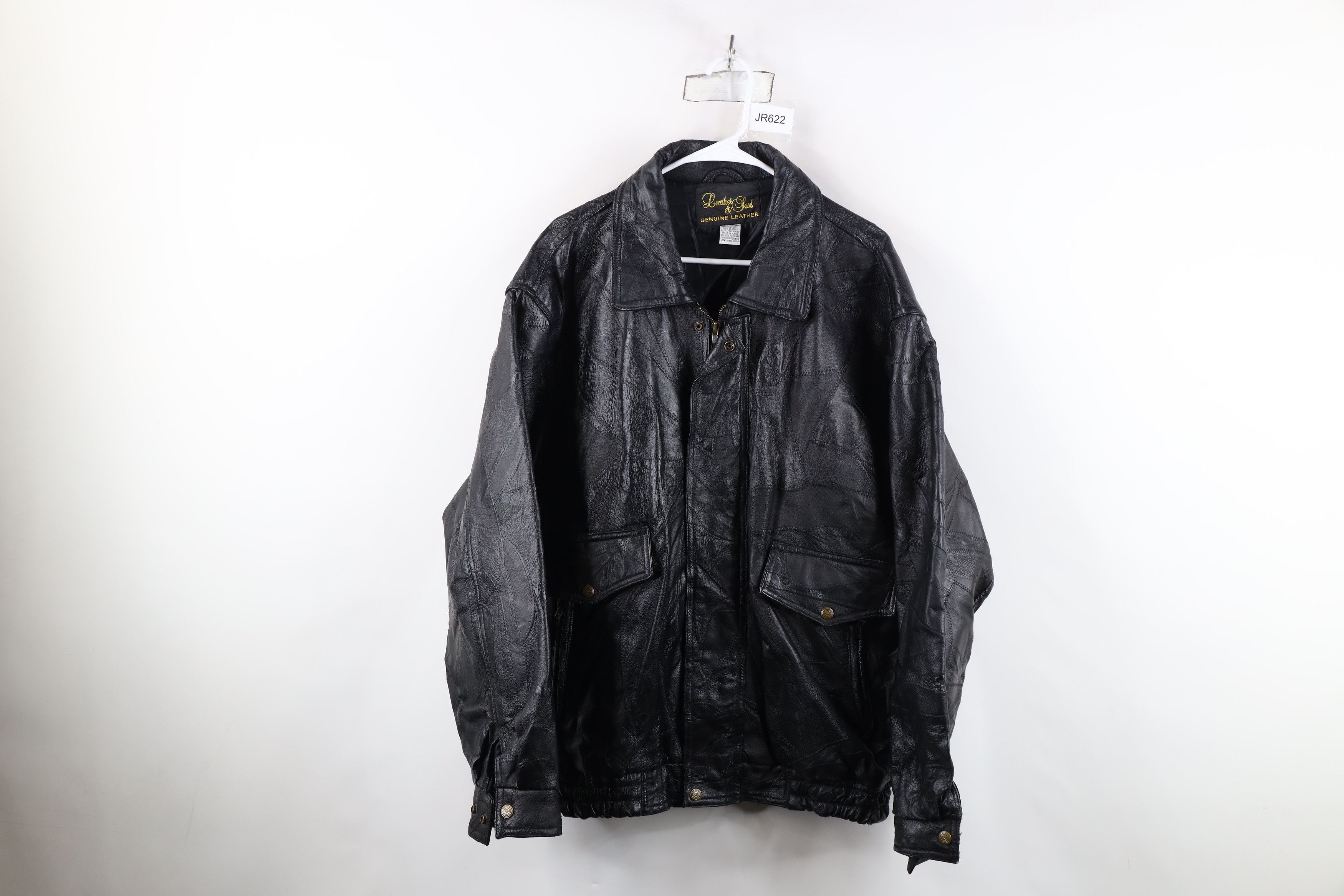 Vintage Vintage 90s Streetwear Patchwork Leather Bomber Jacket Size US XL / EU 56 / 4 - 1 Thumbnail