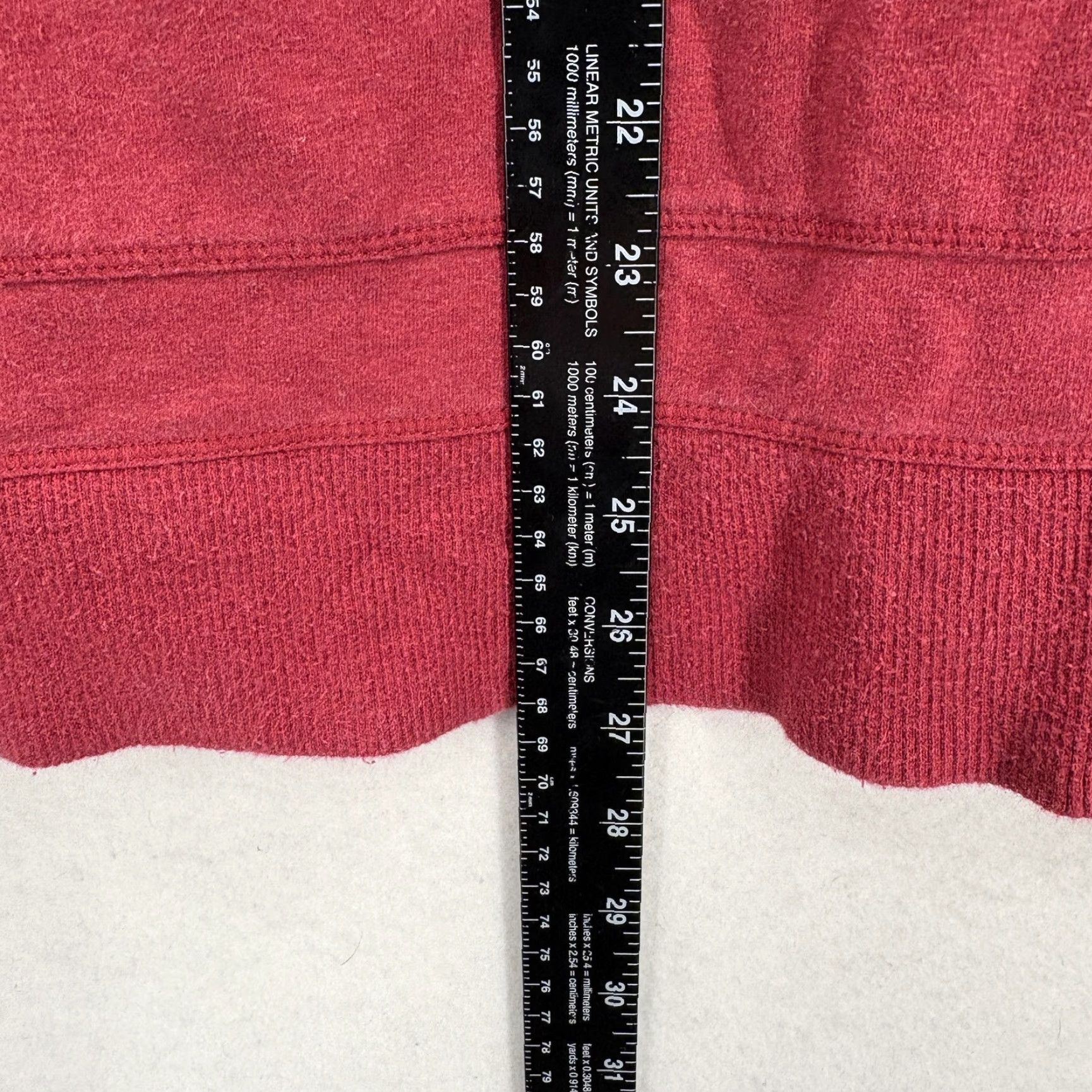 Vintage L.L.Bean Cozy Pullover Womens XL Red Cowl Neck Kangaroo Pocket Stretch Sweatshirt Casual Knit Size XL / US 12-14 / IT 48-50 - 5 Thumbnail