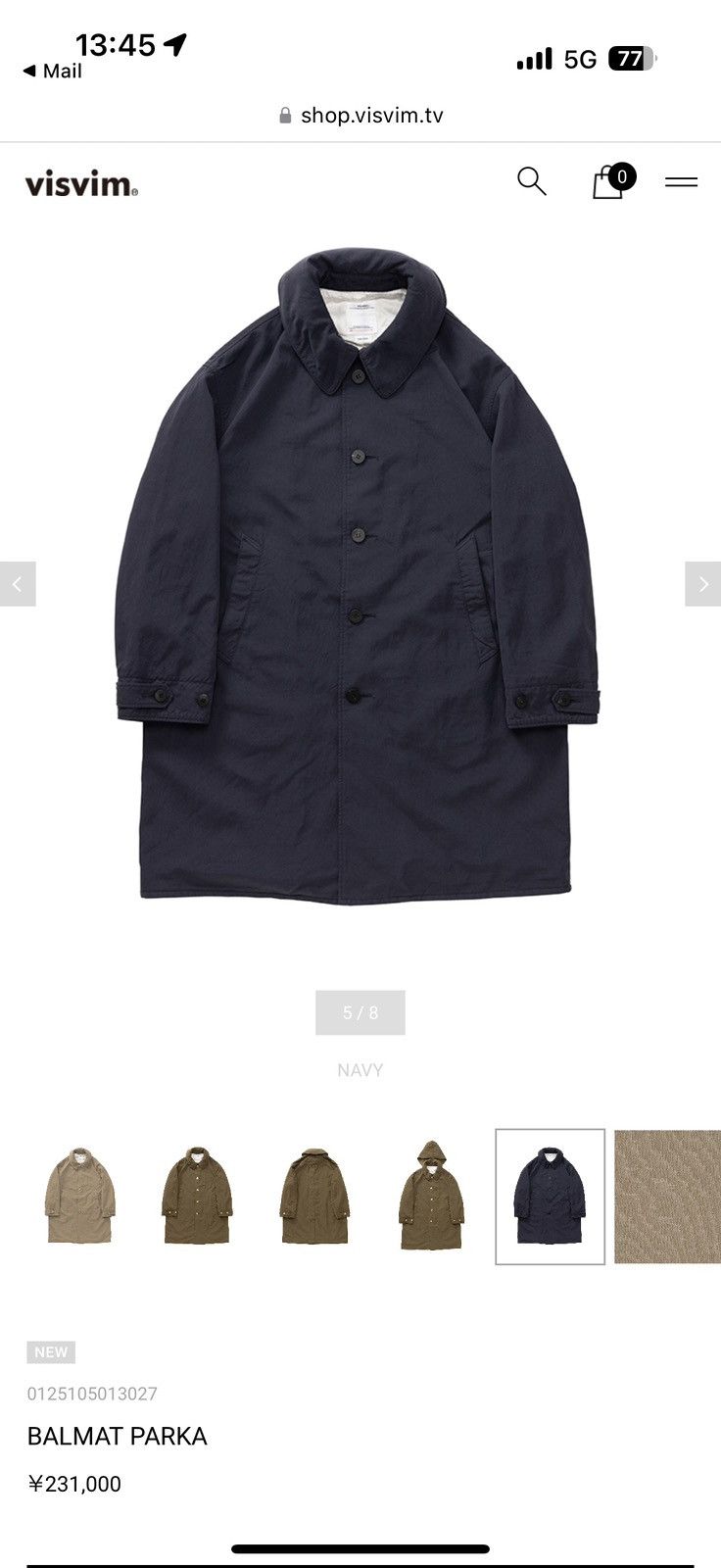 Visvim Visvim Balmat Parka Navy size 3 Size US L / EU 52-54 / 3 - 1 Thumbnail