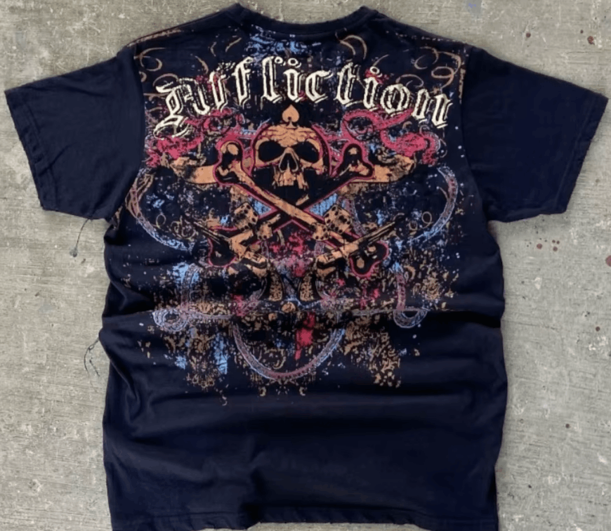 Japanese Brand Gothic Punk T Shirt 90s Vintage Big Graphic Size US L / EU 52-54 / 3 - 6 Thumbnail
