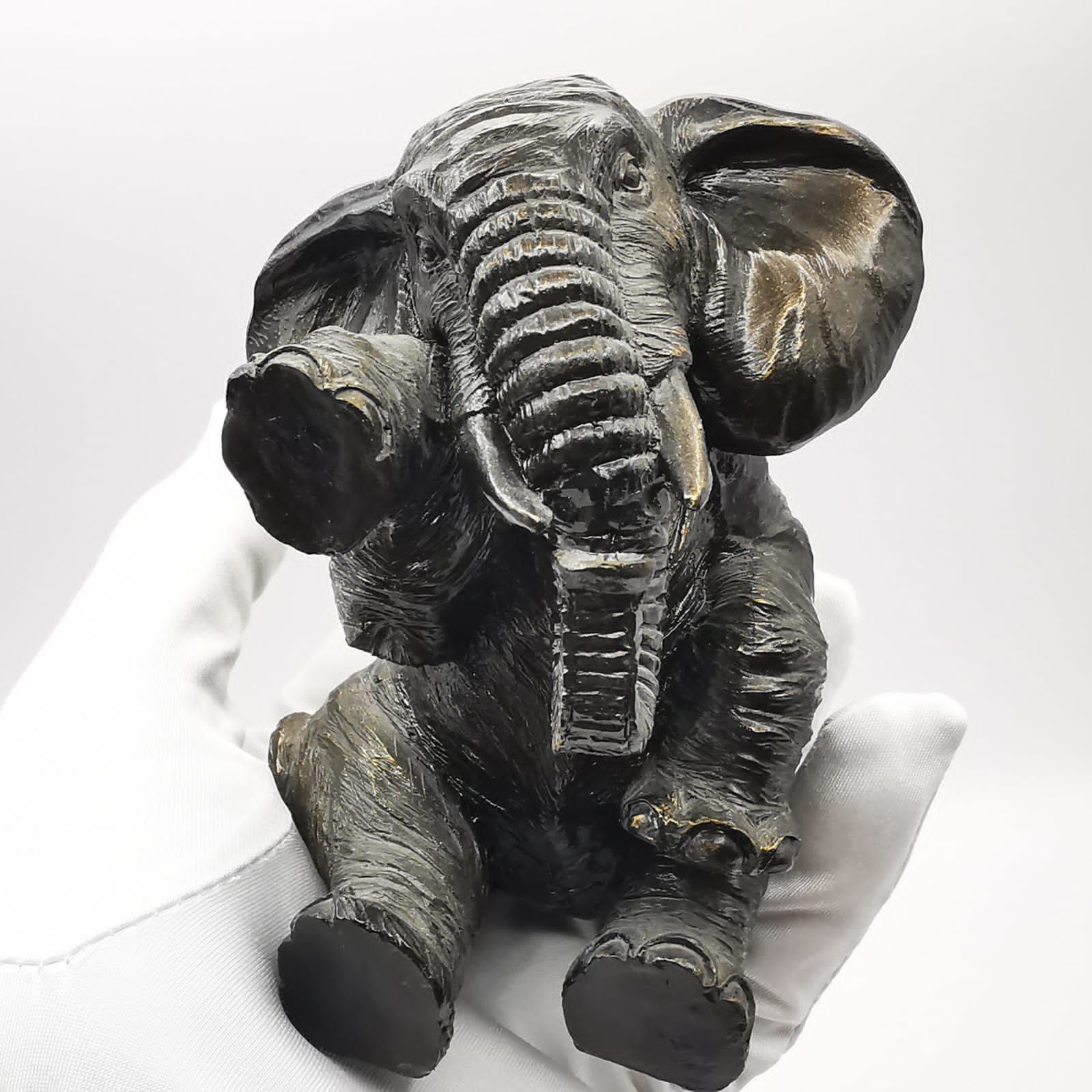 Vintage 1980s Vintage Beautiful Handmade Elephant figure Size ONE SIZE - 5 Thumbnail