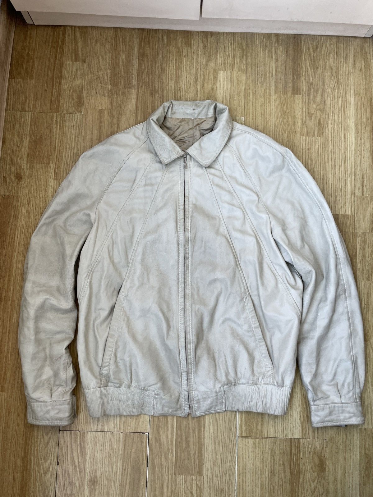 Vintage Vintage soft leather Jacket white Size US L / EU 52-54 / 3 - 2 Thumbnail