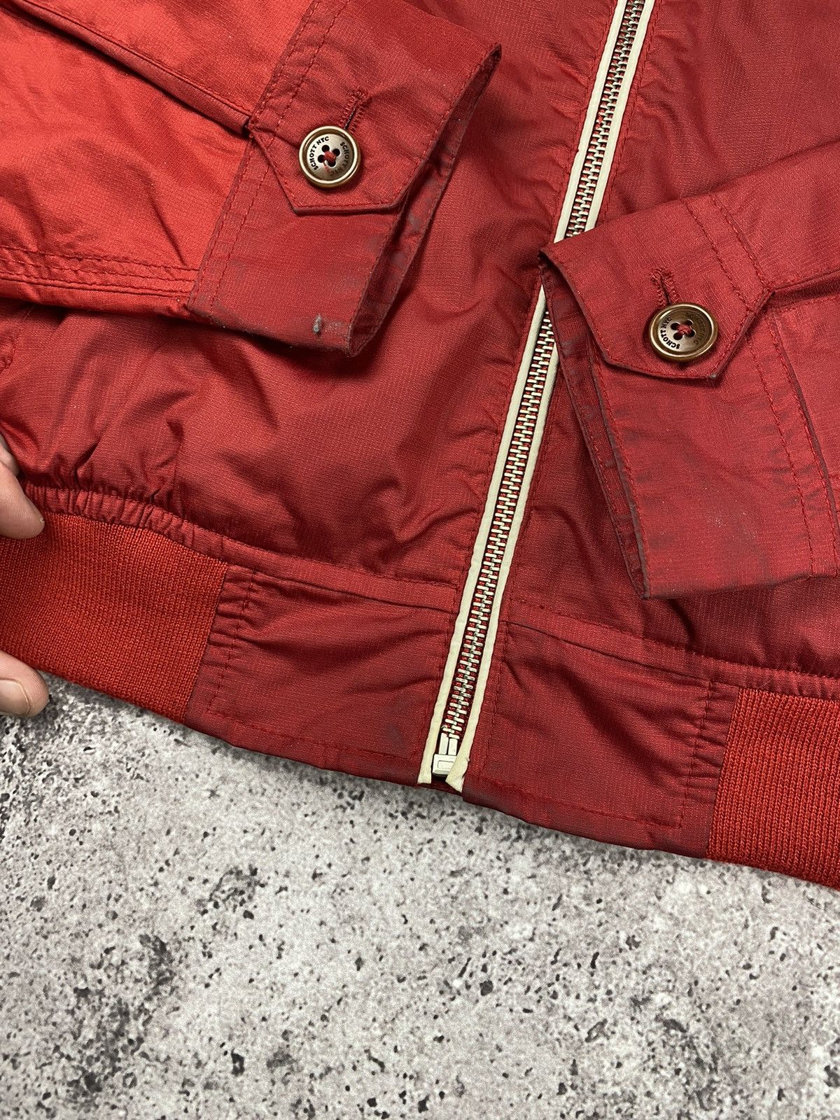 Schott × Vintage Vintage Schott Nylon Bomber Jacket Streetwear Military Rare Size US S / EU 44-46 / 1 - 8 Thumbnail
