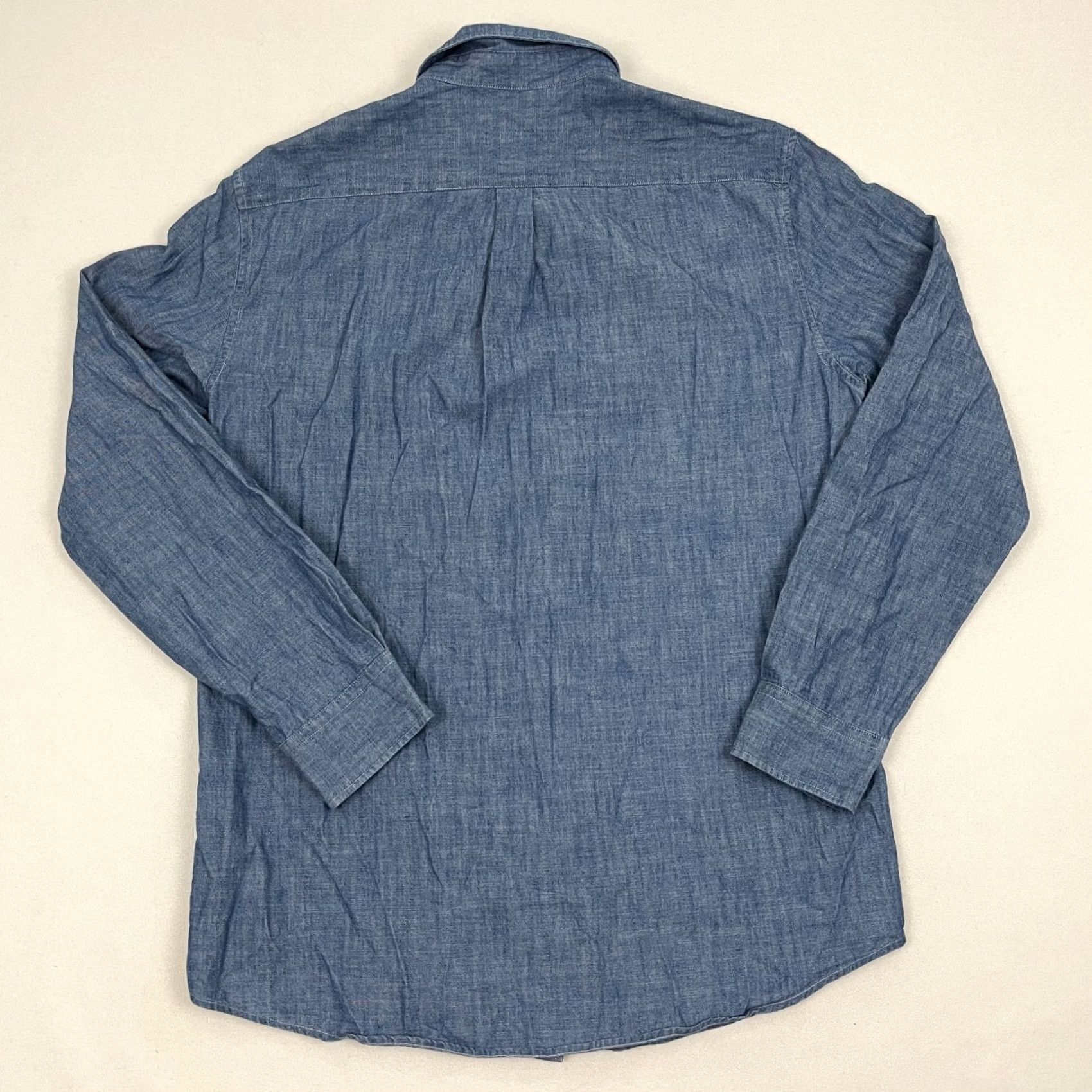 J.McLaughlin J. McLaughlin Shirt Mens M Chambray Blue Button Up Lightweight Denim Style Prep Shirt Size US M / EU 48-50 / 2 - 7 Thumbnail