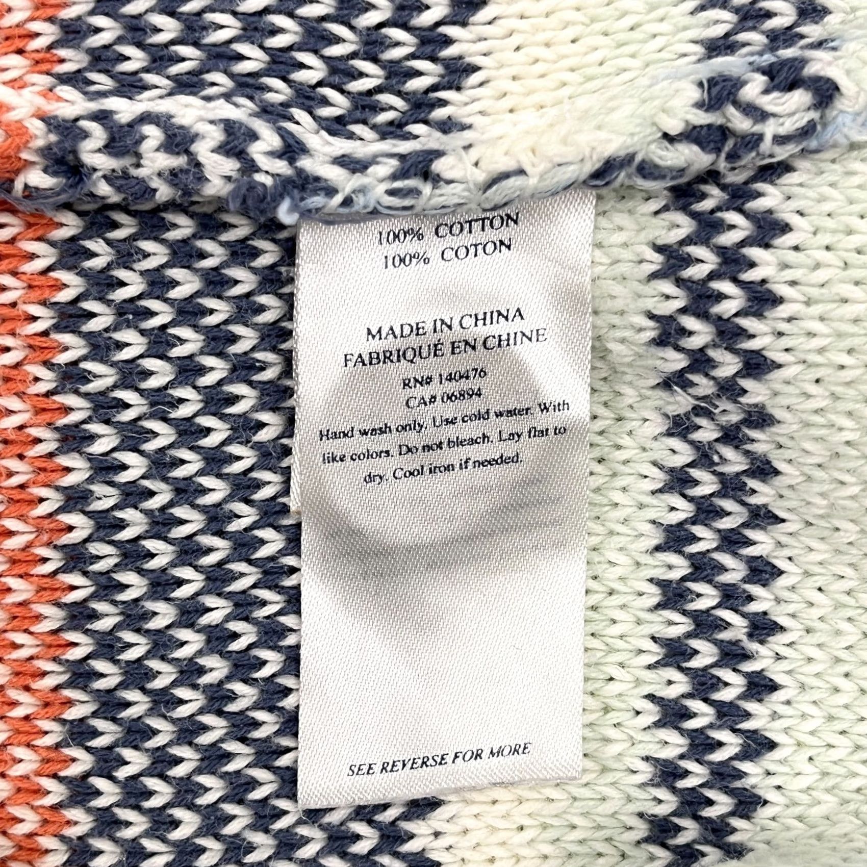 Faherty Faherty Cove Poncho Hoodie Sweater Mens XL Knit Southwest Aztec Sierra Paradise Jacket Pullover Hooded Multicolor Striped Casual Travel Activewear Size US XL / EU 56 / 4 - 7 Thumbnail