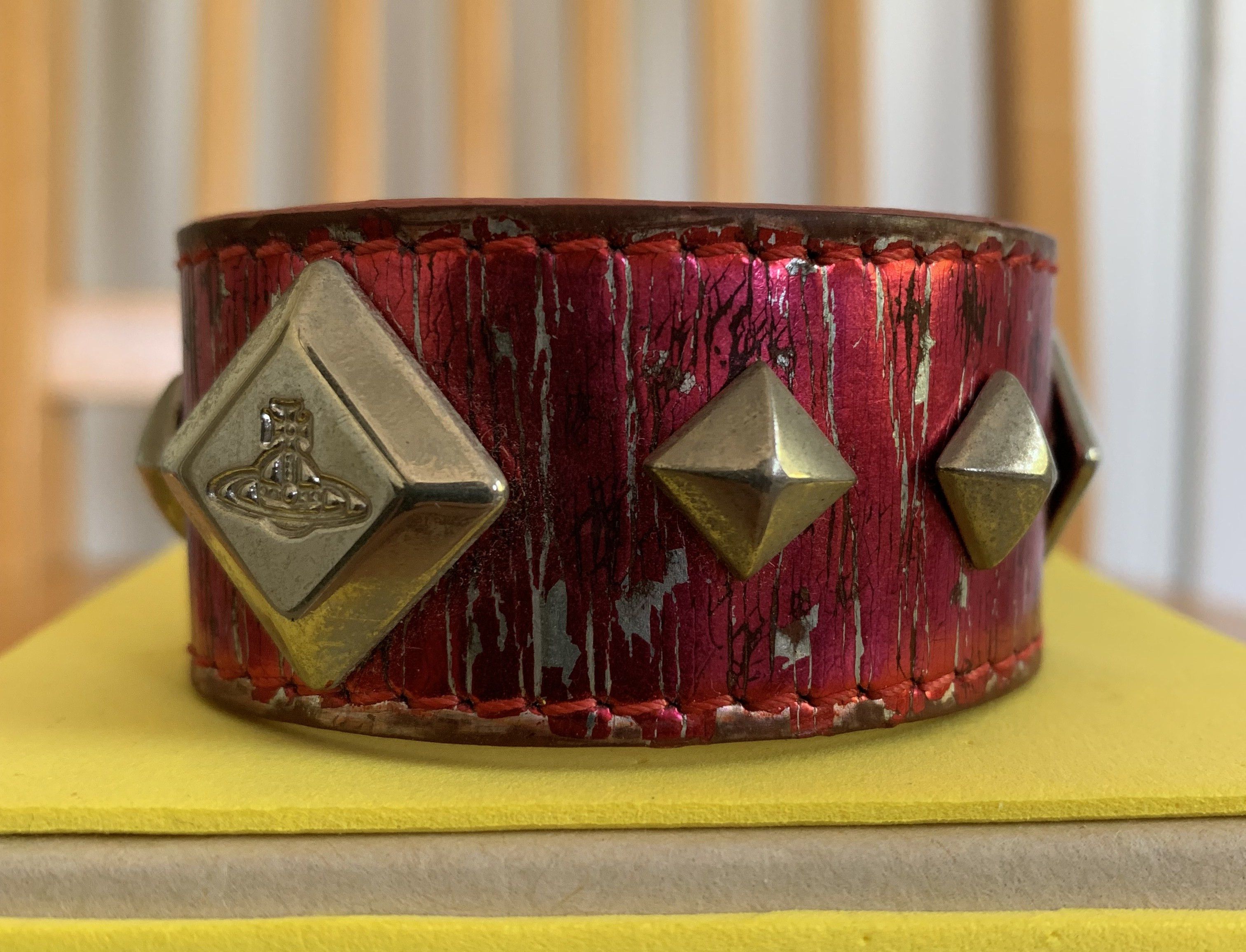 Vivienne Westwood Vivenne Westwood Studded Metallic Leather Orb Bracelet Size ONE SIZE - 2 Thumbnail