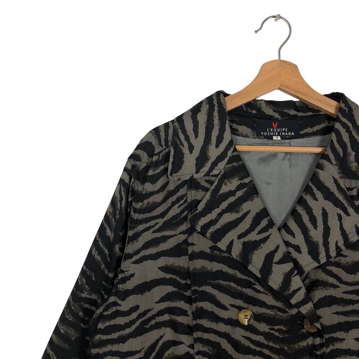 Japanese Brand 🔥Tiger Striped Camo Design Oversized Jacket L’Equipe Yoshie Size US M / EU 48-50 / 2 - 7 Thumbnail
