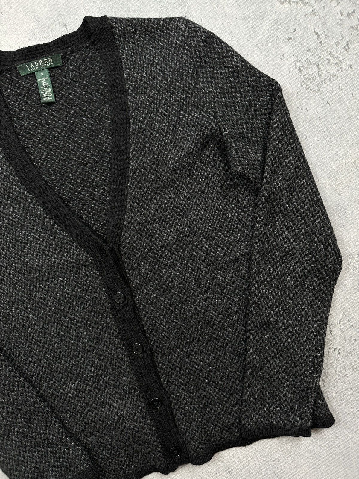 Lauren Ralph Lauren Vintage Lauren Ralph Lauren Wool Blend Cardigan Dark Grey Size S / US 4 / IT 40 - 3 Thumbnail