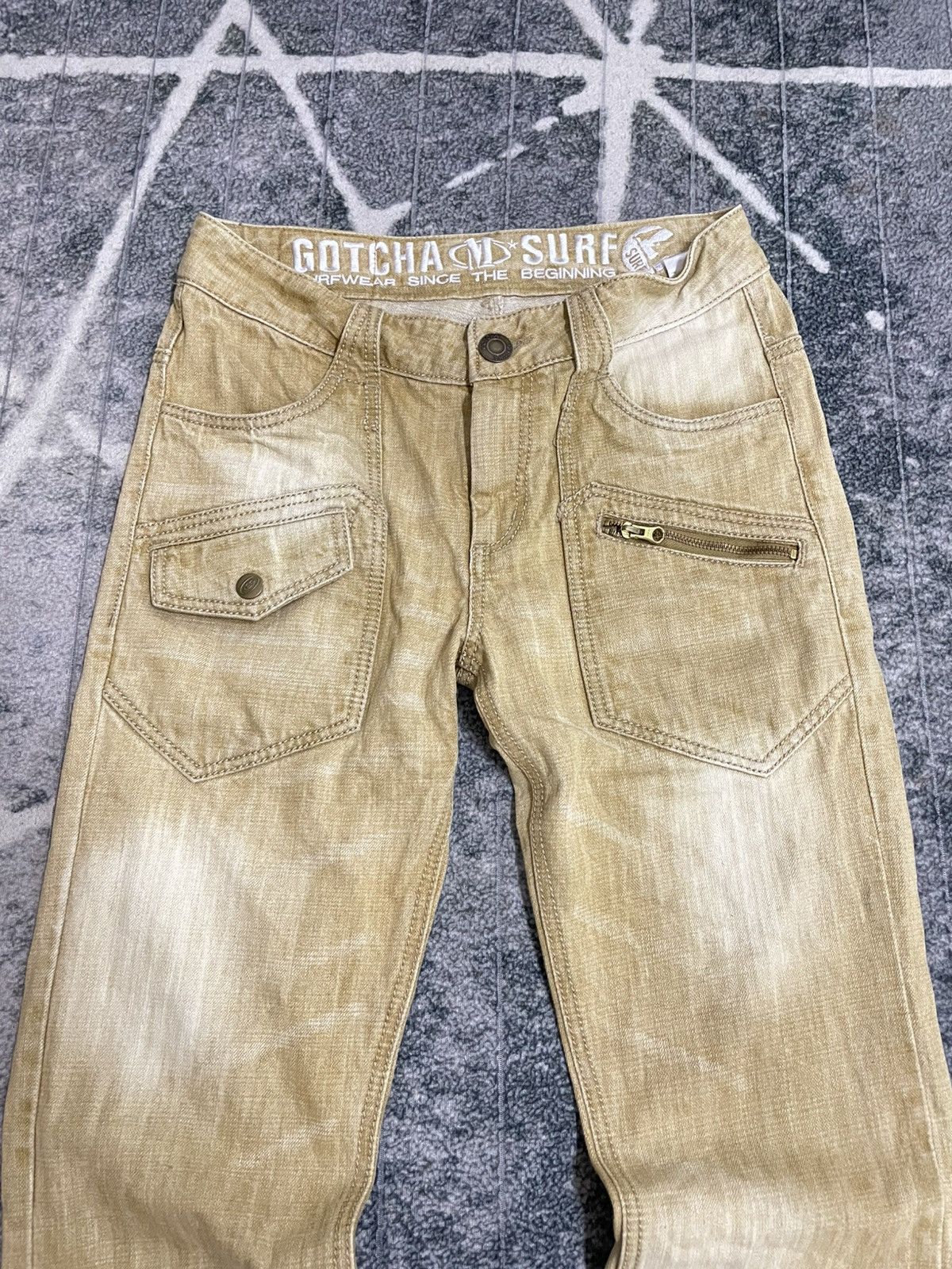 Gotcha VINTAGE CARGO GOTCHA SUF BACK EMBROIDERED DENIM JEANS Size US 32 / EU 48 - 2 Thumbnail
