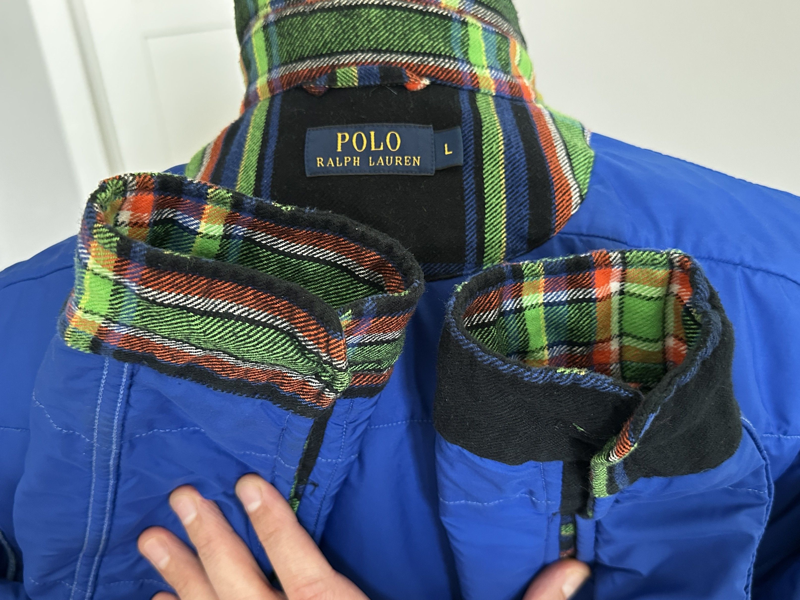 Polo Ralph Lauren POLO RALPH LAUREN Green Plaid Flannel Button Up Shirt Jacket Size US L / EU 52-54 / 3 - 11 Thumbnail