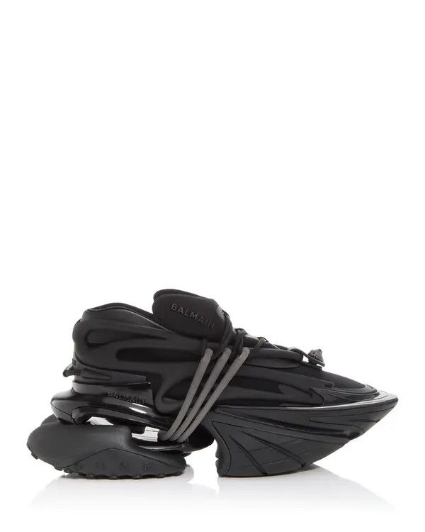 Balmain o1s1wg111225 Unicorn Lace Up Low-Top Sneakers in Black Size US 9 / IT 39 - 1 Thumbnail