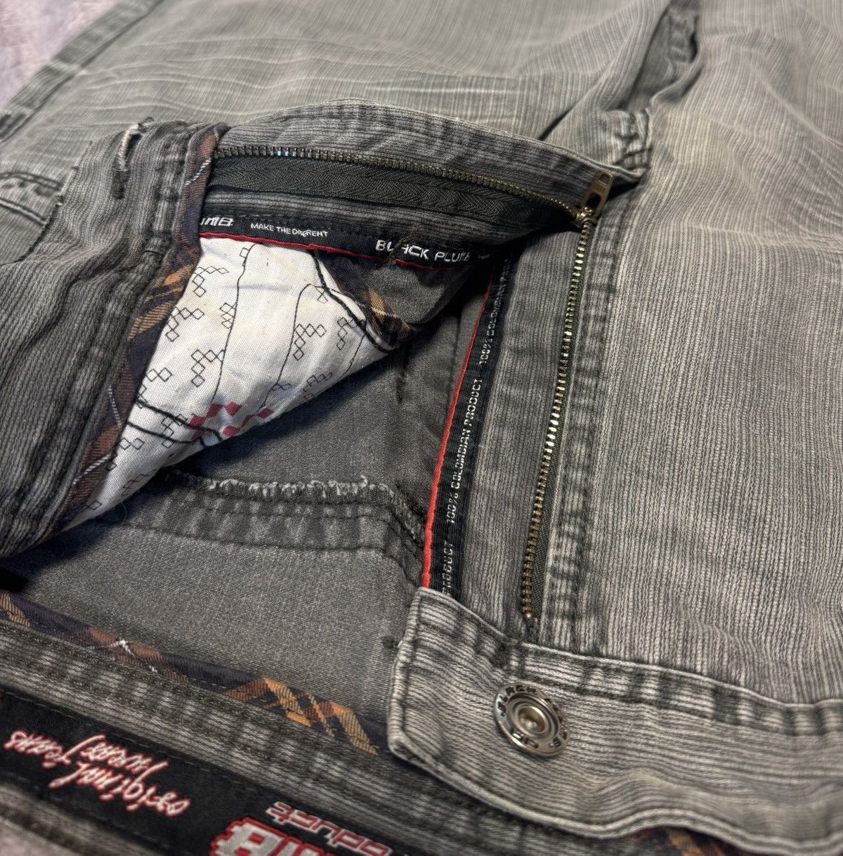 Japanese Brand × Vintage Vintage sk8 rap Black Plumb Denim Pants Size US 38 / EU 54 - 10 Thumbnail