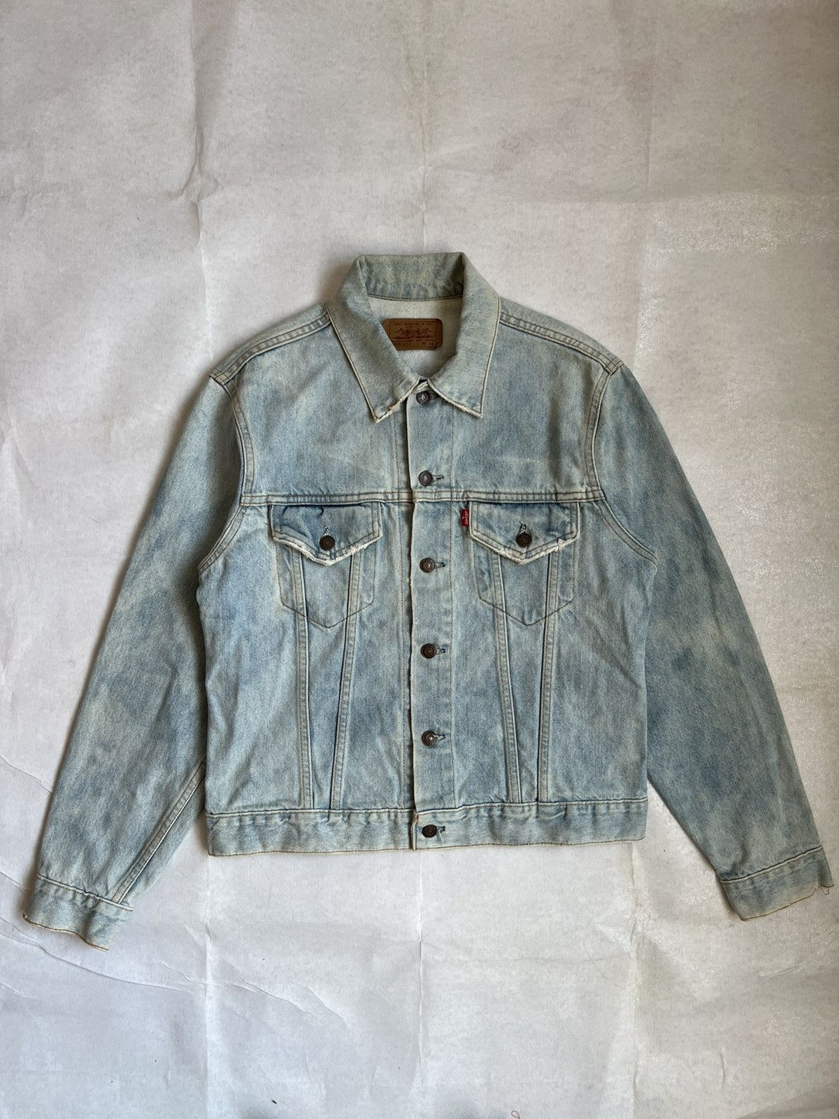Levi's Vintage 90's Levis 70505 Light Blue Wash Denim Trucker Size US M / EU 48-50 / 2 - 1 Thumbnail