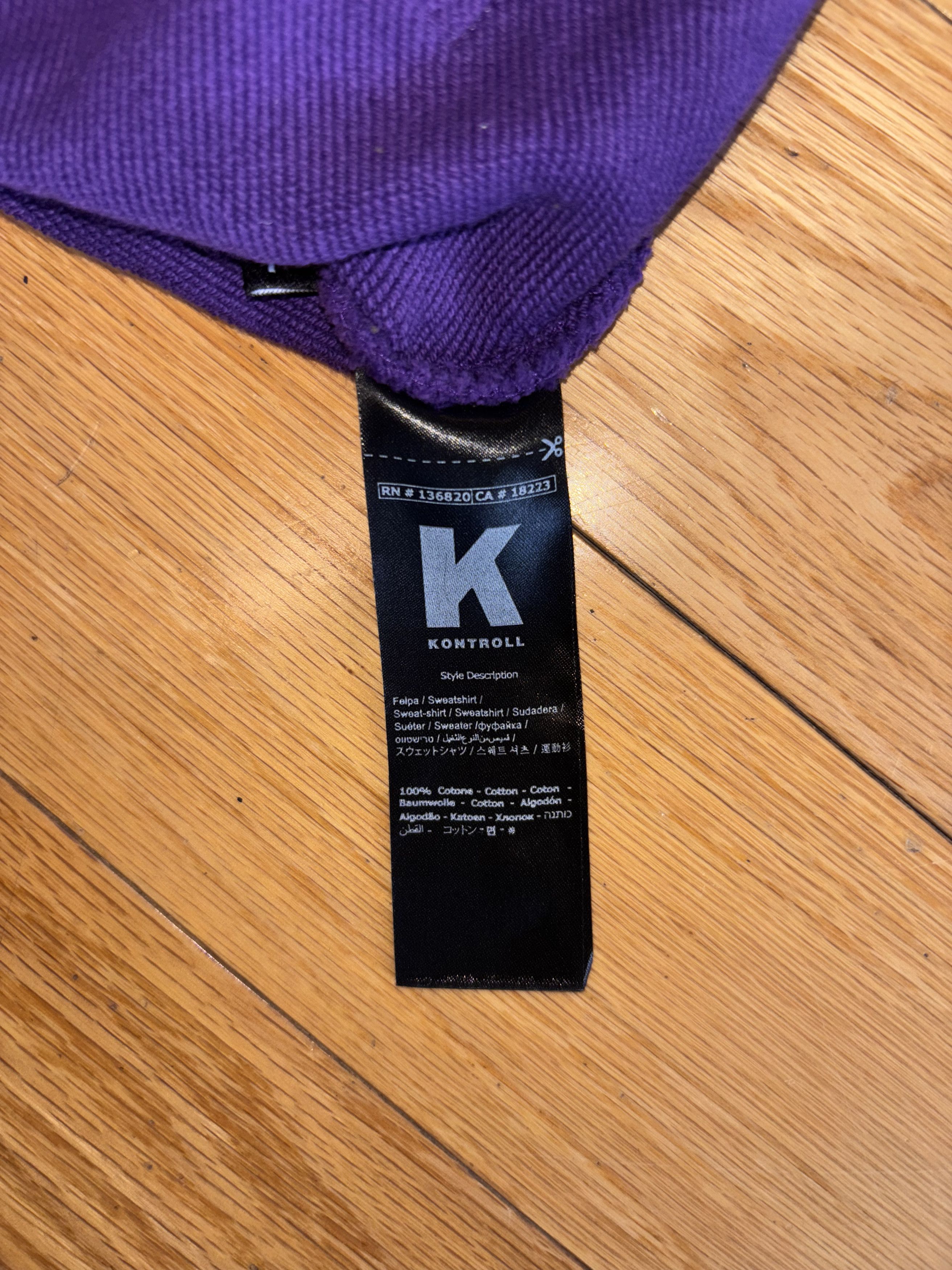 Kappa Kappa X Kontroll Purple Sweatshirt Size US XL / EU 56 / 4 - 4 Thumbnail