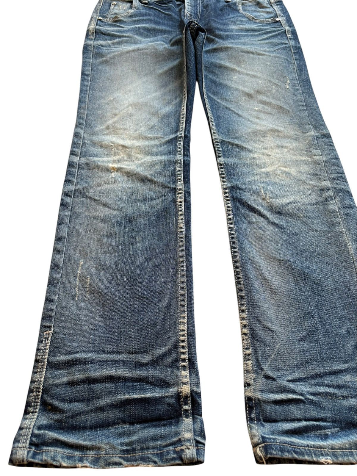 Japanese Brand Vintage Japanese Brand Faded Mud Wash Distressed Jeans Size US 34 / EU 50 - 6 Thumbnail