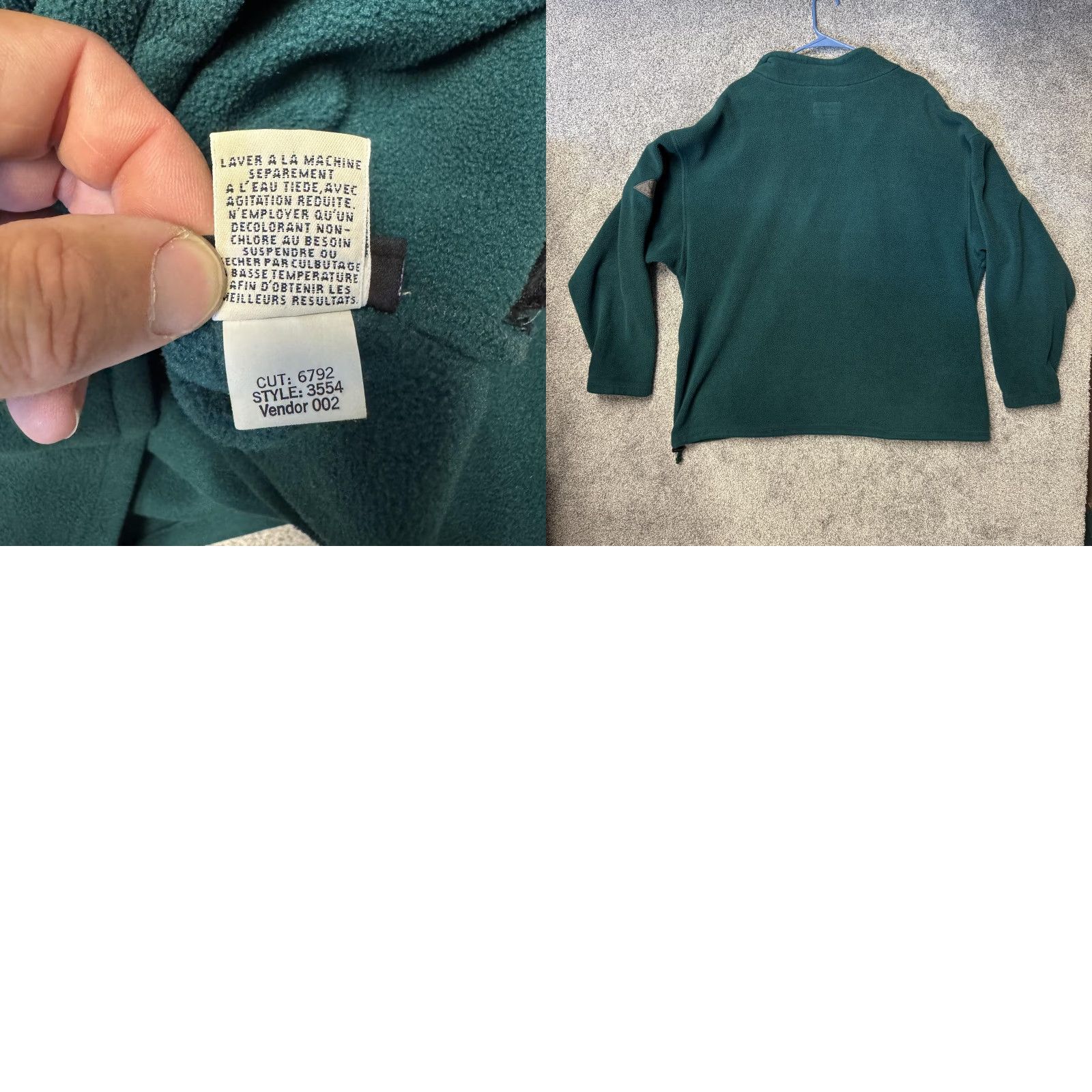 Eddie Bauer VINTAGE Eddie Bauer Sweater XL Tall Polartec Quarter Zip Fleece Green Men"} Size US XL / EU 56 / 4 - 9 Thumbnail