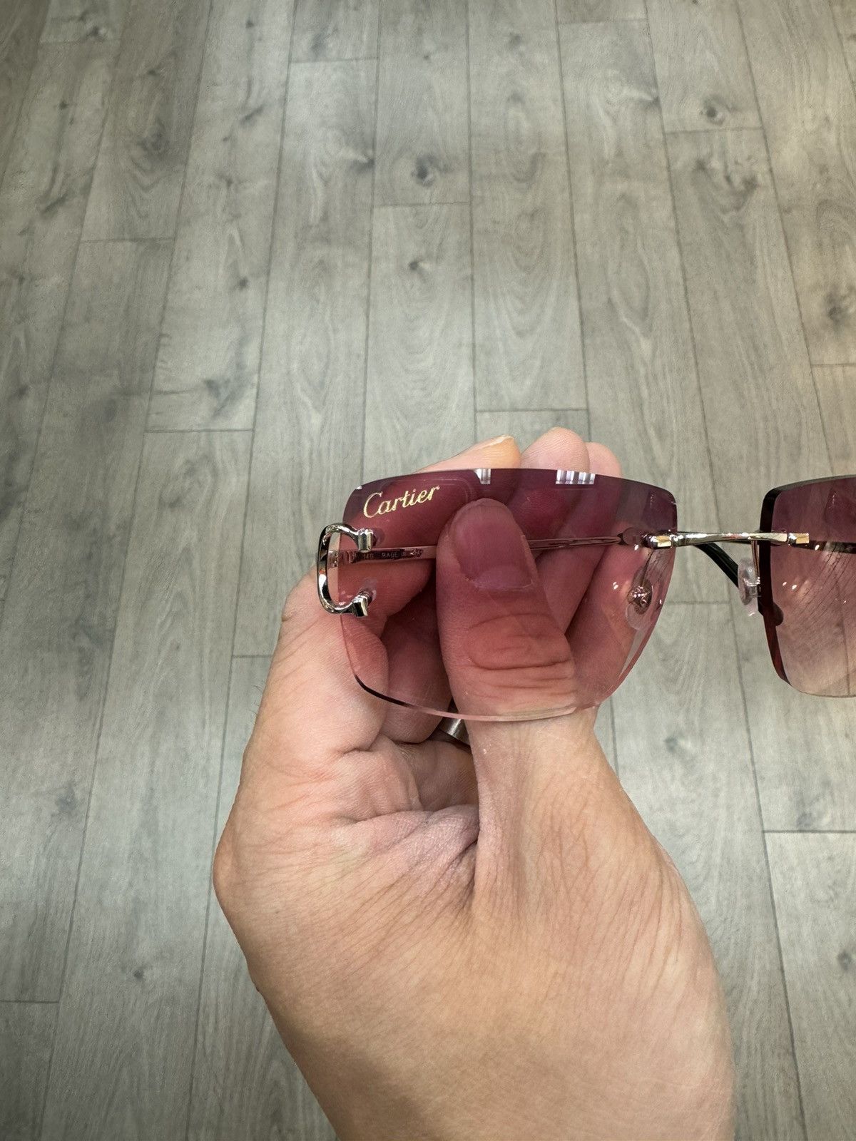 Cartier Cartier Platinum Big C with Custom Sunset Lenses Sunglasses Size ONE SIZE - 5 Thumbnail