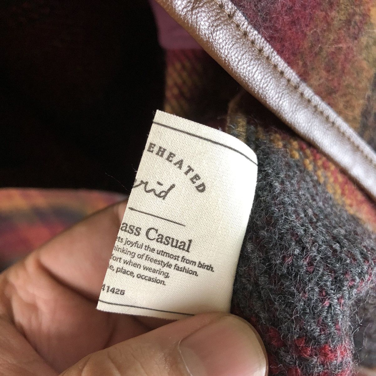 Japanese Brand A New Class Casual Maroon Checkred Blazer #7450 Size XL / US 12-14 / IT 48-50 - 13 Thumbnail