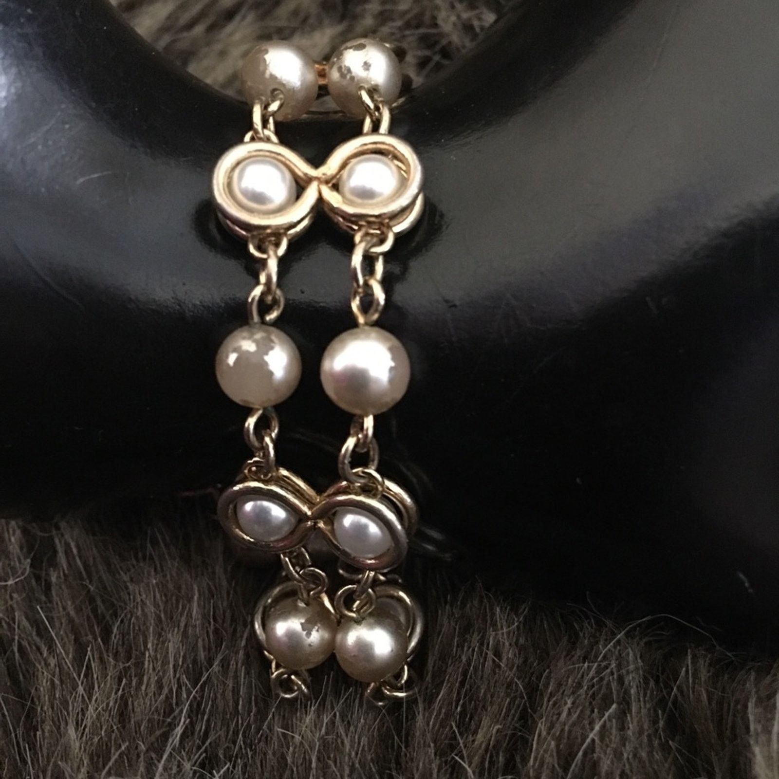 Jewelry Vintage 50s Goldette NY pearl gold tone bracelet Size ONE SIZE - 1 Thumbnail
