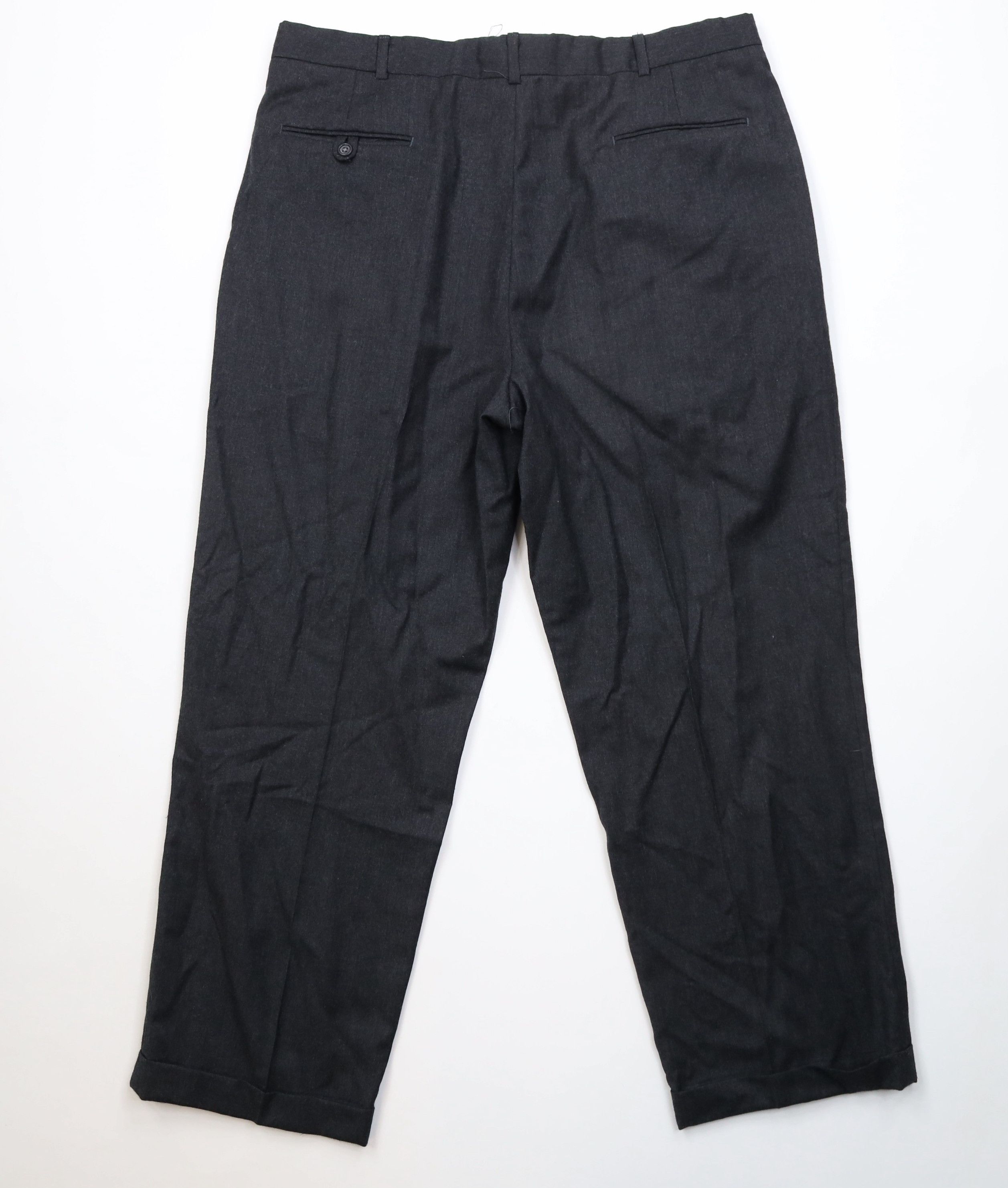 Lands' End Vintage 90s Lands End Wide Leg Chino Pants Charcoal Gray USA Size US 38 / EU 54 - 8 Thumbnail