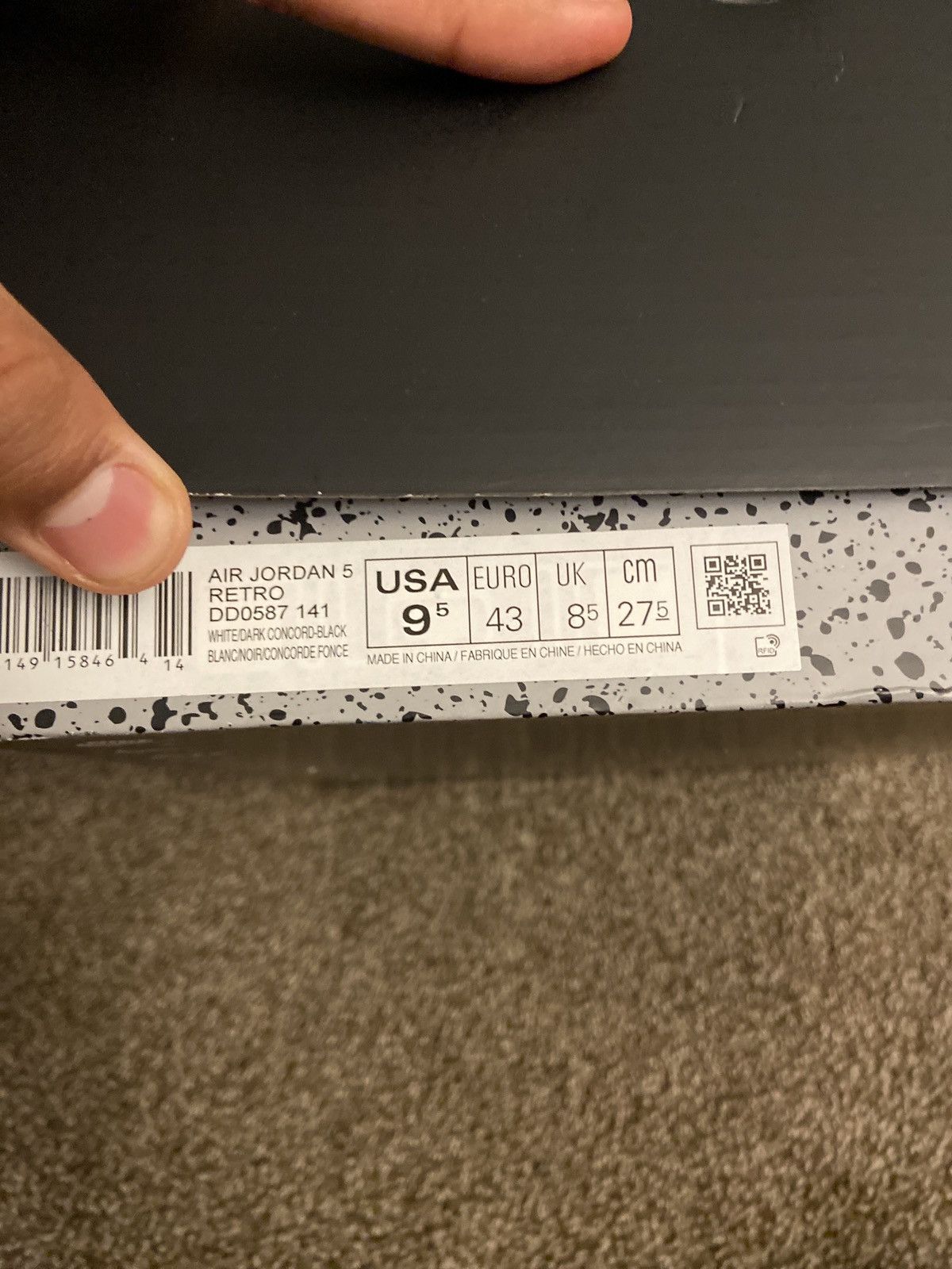 Jordan Brand × Nike Jordan 5 concord size 9.5 Size US 9.5 / EU 42-43 - 6 Thumbnail