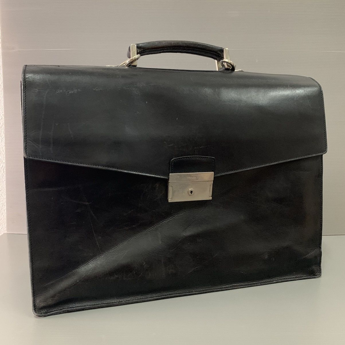 Prada Prada Vintage Leather Briefcase Bag Size ONE SIZE - 17 Thumbnail