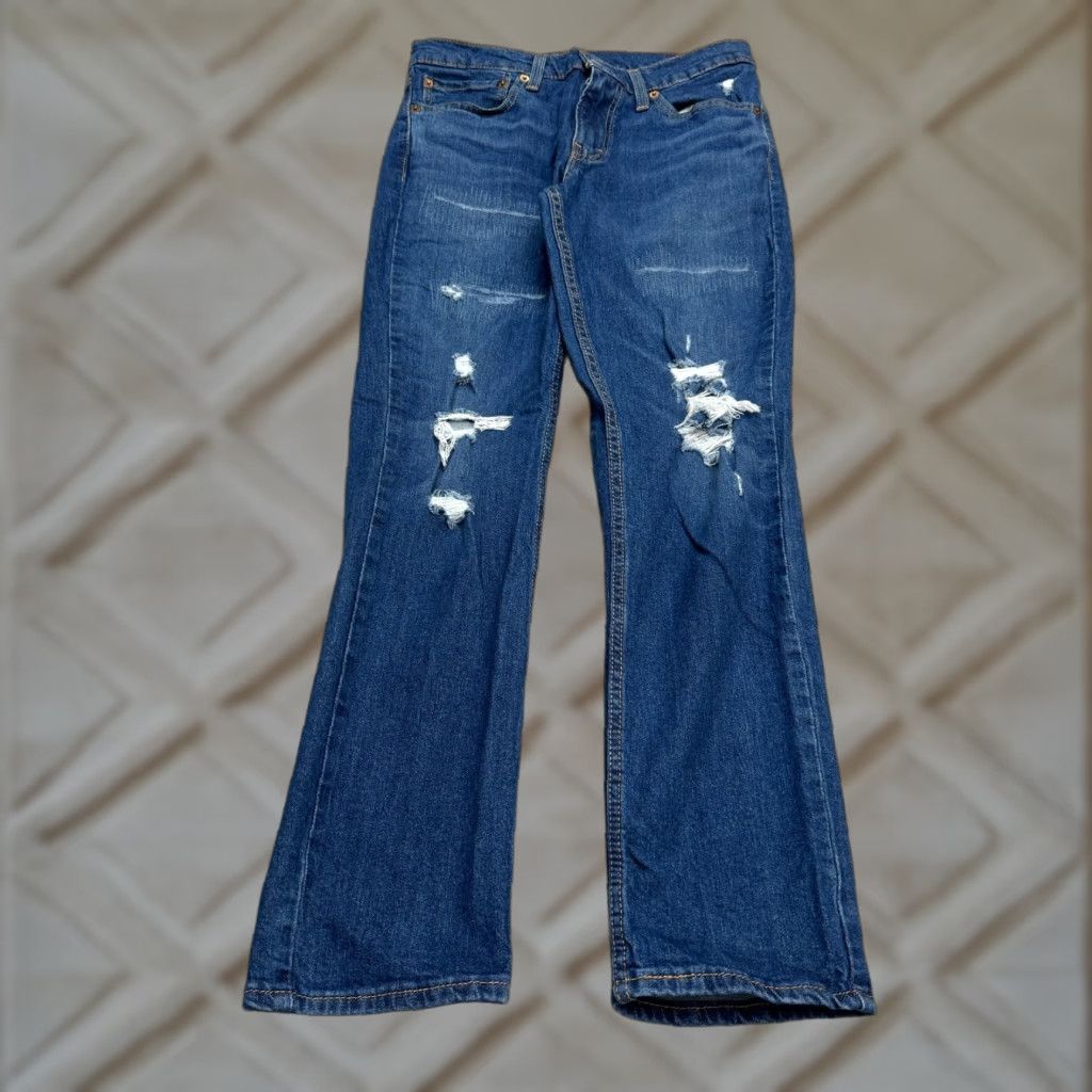 Levi's VINTAGE Levi's 511 Slim Fit Denim Jeans Mens 31x30 Blue Medium Wash Stretch Casual Streetwear Size US 31 - 1 Thumbnail